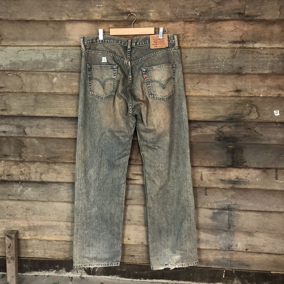 Levi's Levis 534 faded vintage denim jeans pants #106B Size US 35 - 8 Thumbnail