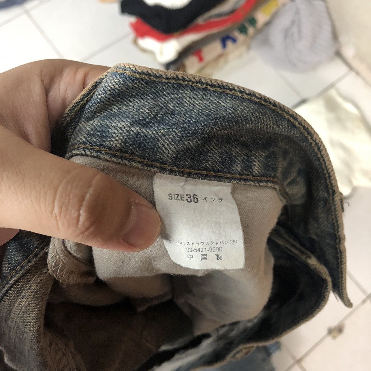 Levi's Levis 534 faded vintage denim jeans pants #106B Size US 35 - 15 Thumbnail