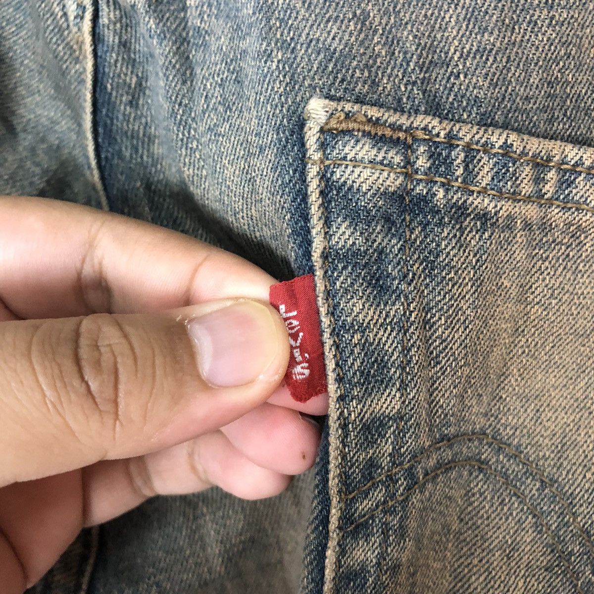 Levi's Levis 534 faded vintage denim jeans pants #106B Size US 35 - 14 Thumbnail