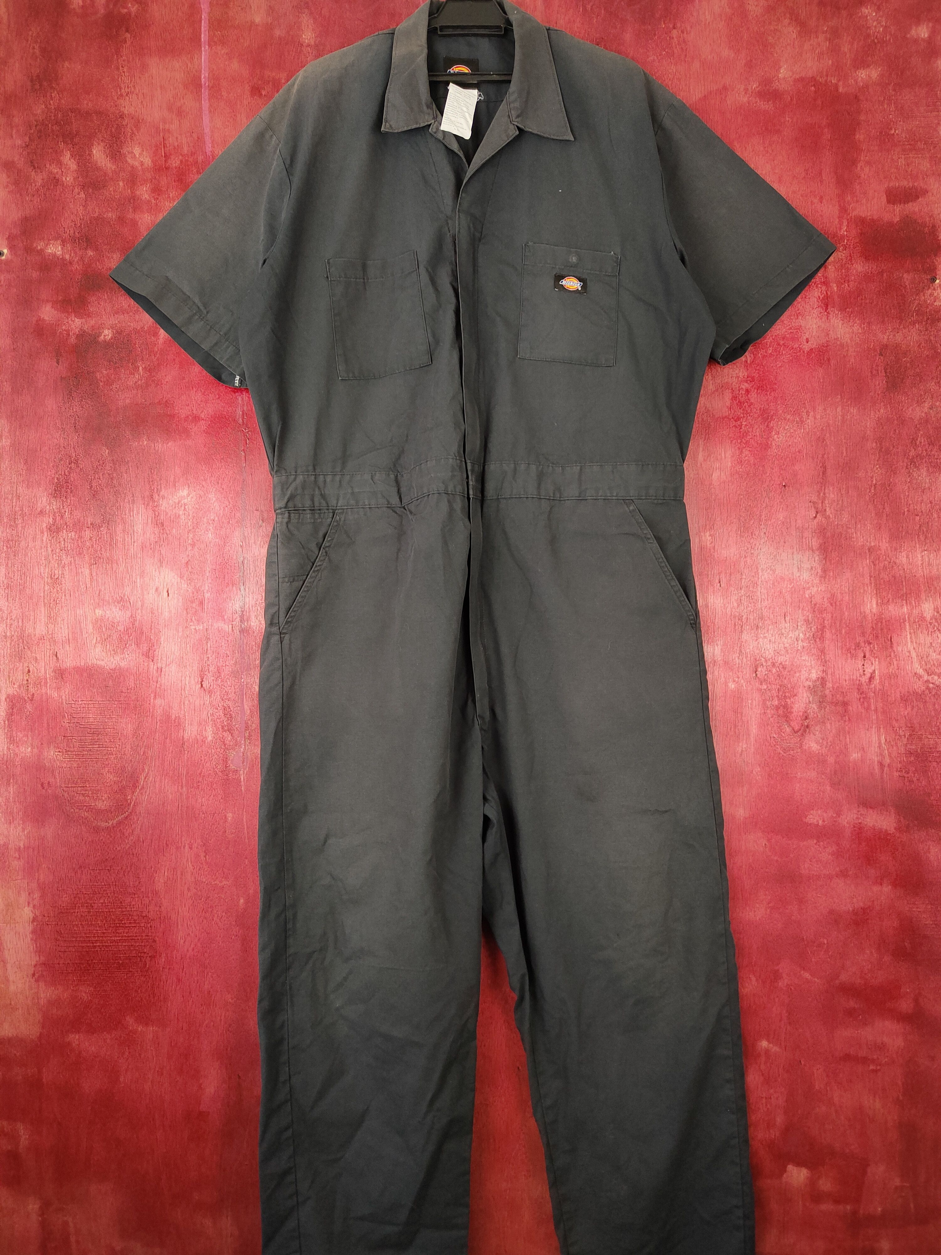 image of Dickies Vintage Faded Worker Black Overalls 5165, Men's (Size 38)