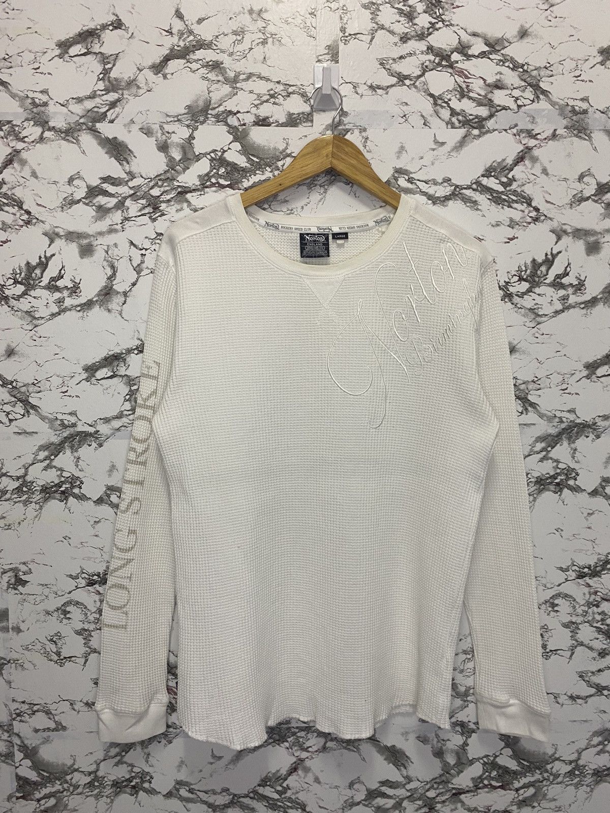 Norton × Sports Specialties × Vintage Norton Motorcyle Big Logo Long Sleeve Size US M / EU 48-50 / 2 - 2 Thumbnail