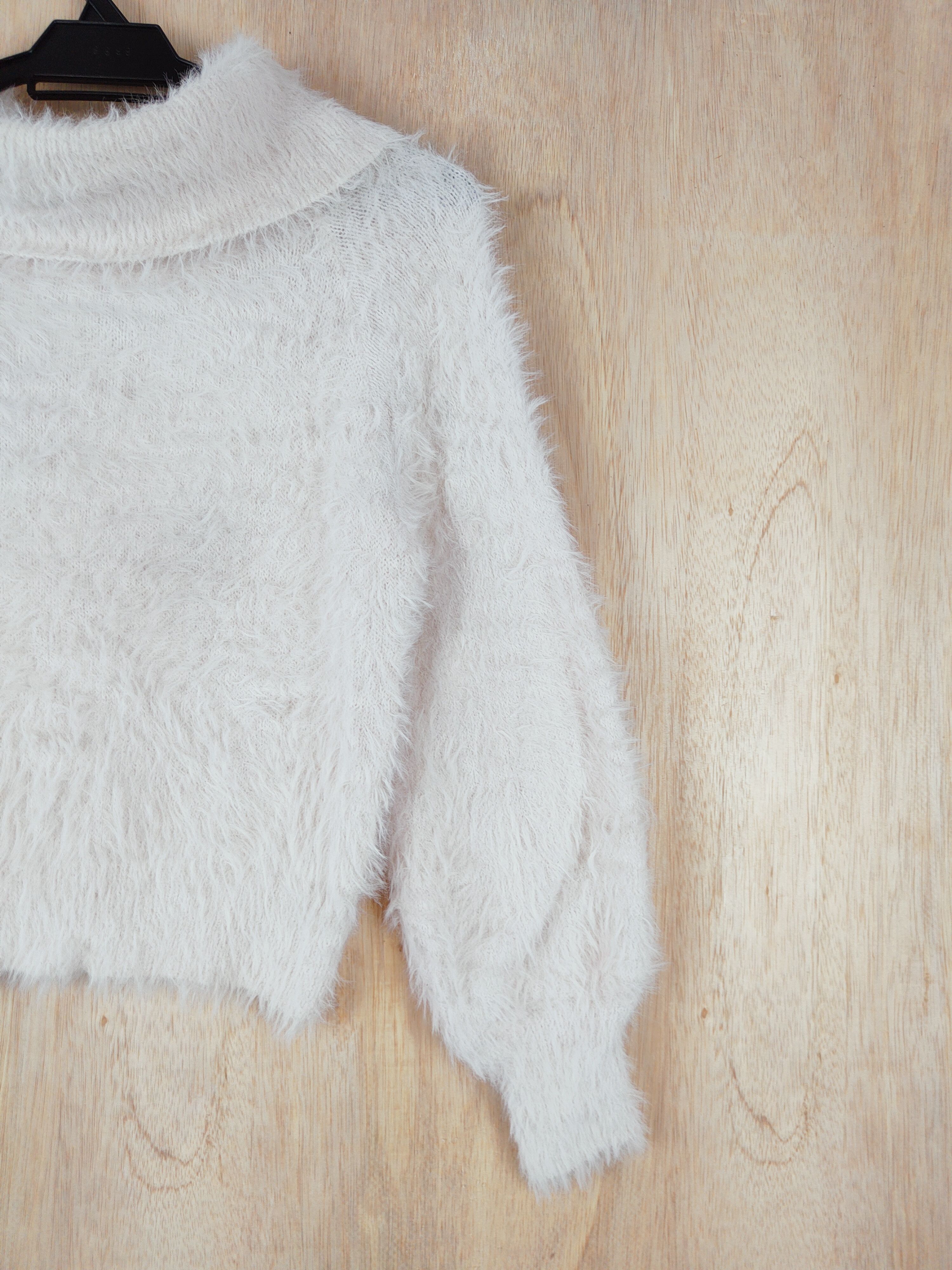 Homespun Knitwear × Japanese Brand Browny White Shag Shaggy Fur Mohair Knitwear #S273 Size XS / US 0-2 / IT 36-38 - 4 Thumbnail