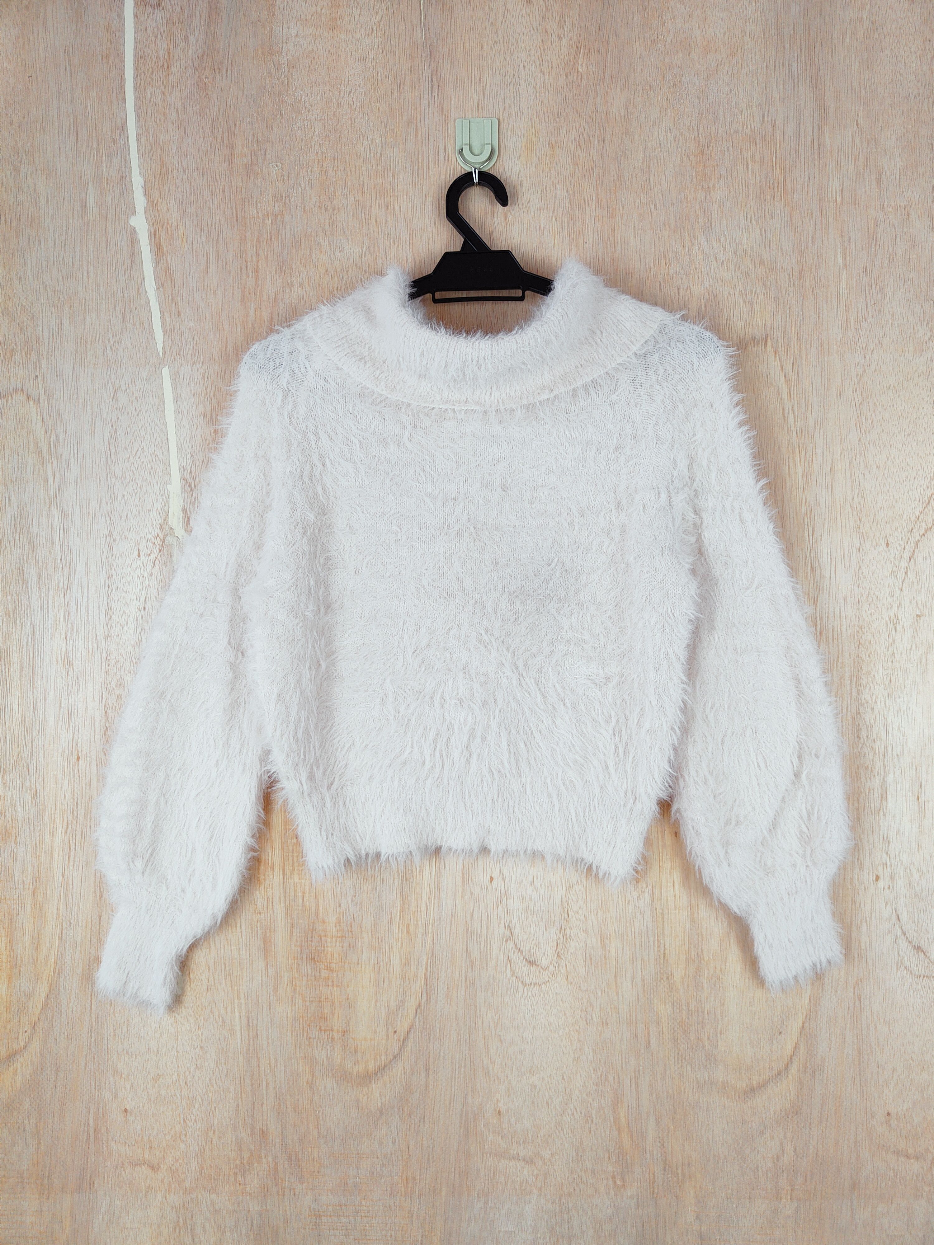 Homespun Knitwear × Japanese Brand Browny White Shag Shaggy Fur Mohair Knitwear #S273 Size XS / US 0-2 / IT 36-38 - 1 Thumbnail