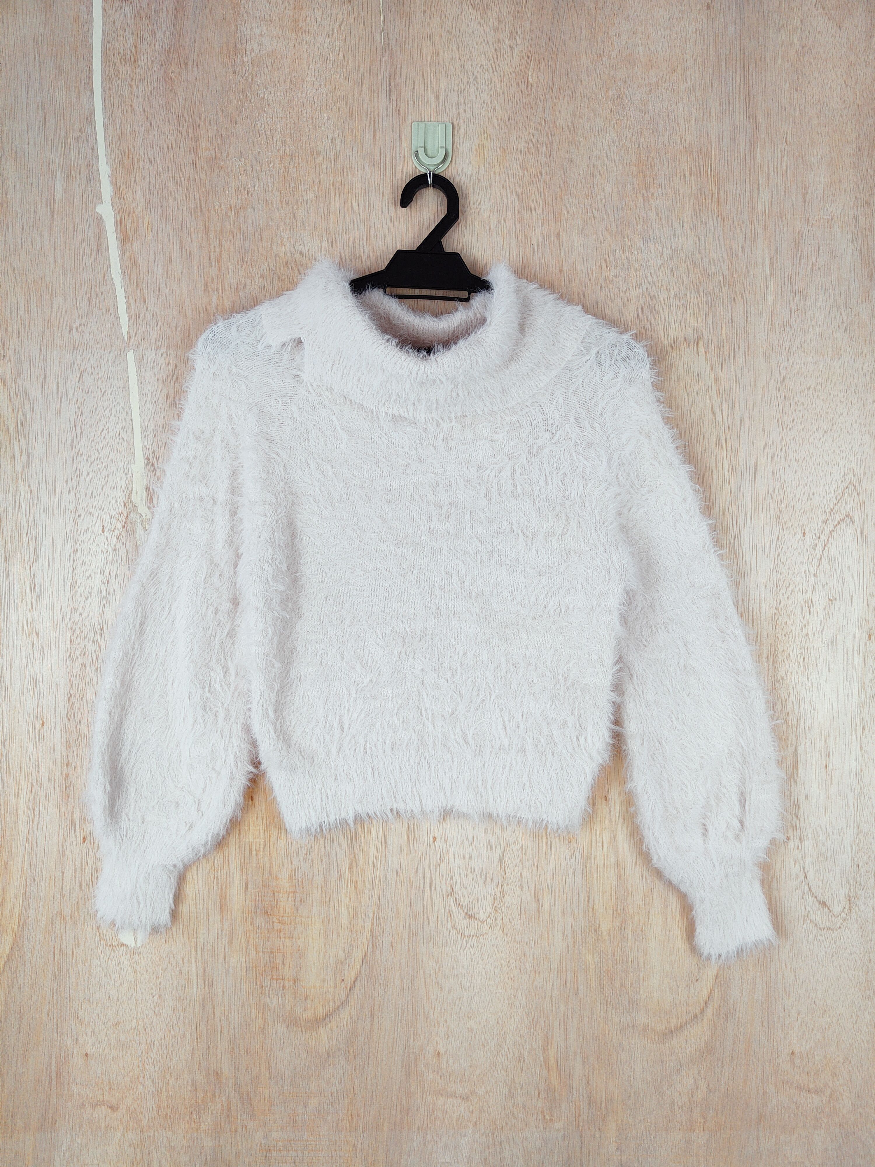 Homespun Knitwear × Japanese Brand Browny White Shag Shaggy Fur Mohair Knitwear #S273 Size XS / US 0-2 / IT 36-38 - 5 Thumbnail