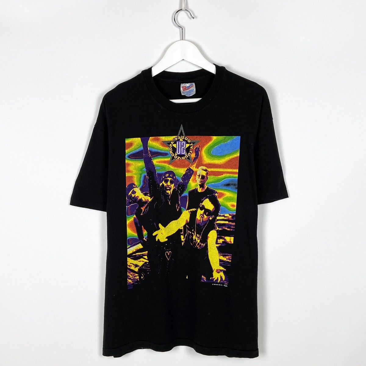 Vintage U2 Zooropa 93 Not Us Ltd. Rock band tee Aerosmith