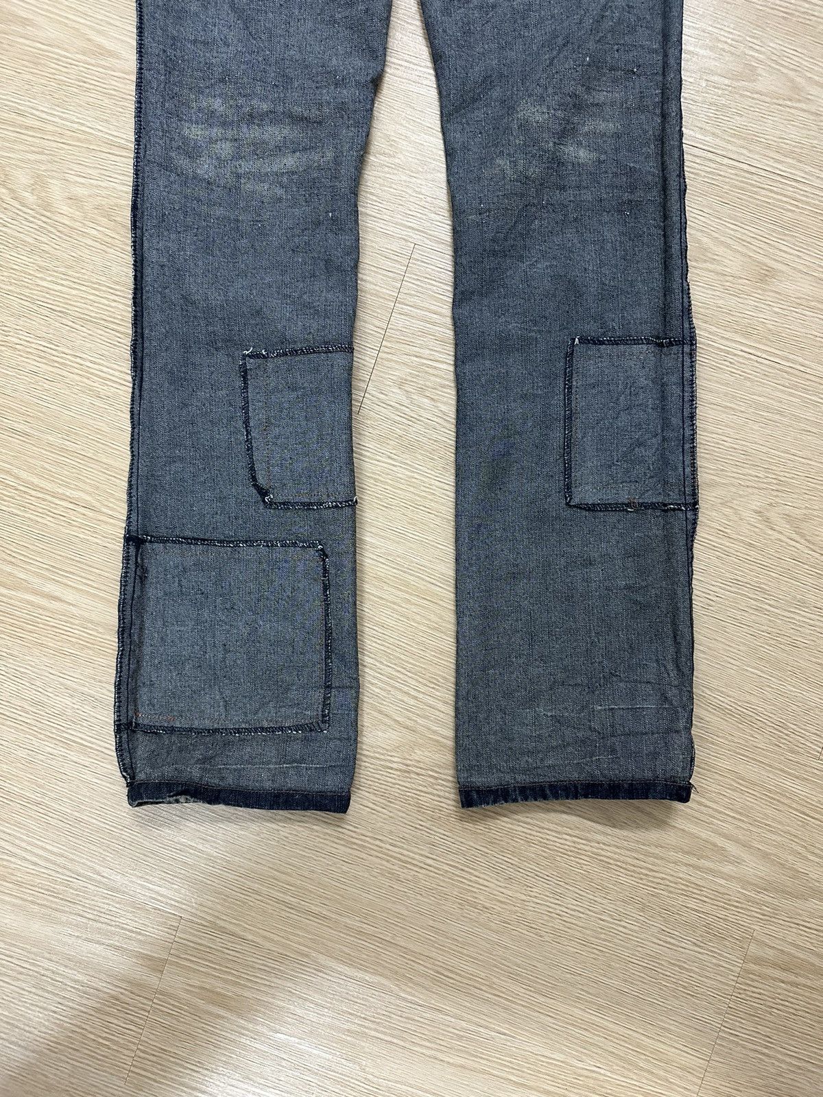 Japanese Brand × LOWBOX × Seditionaries Rare Lowbox Patchwork Punk Style Jeans Travis Scott Size 34" / US 12 / IT 48 - 16 Thumbnail