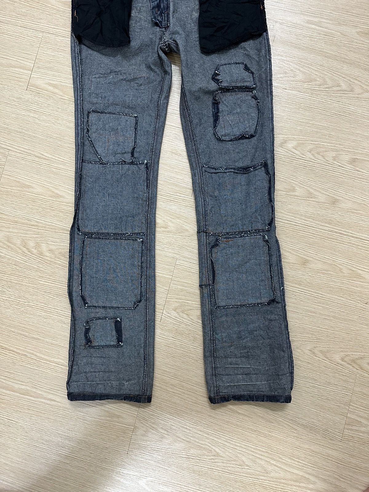 Japanese Brand × LOWBOX × Seditionaries Rare Lowbox Patchwork Punk Style Jeans Travis Scott Size 34" / US 12 / IT 48 - 15 Thumbnail