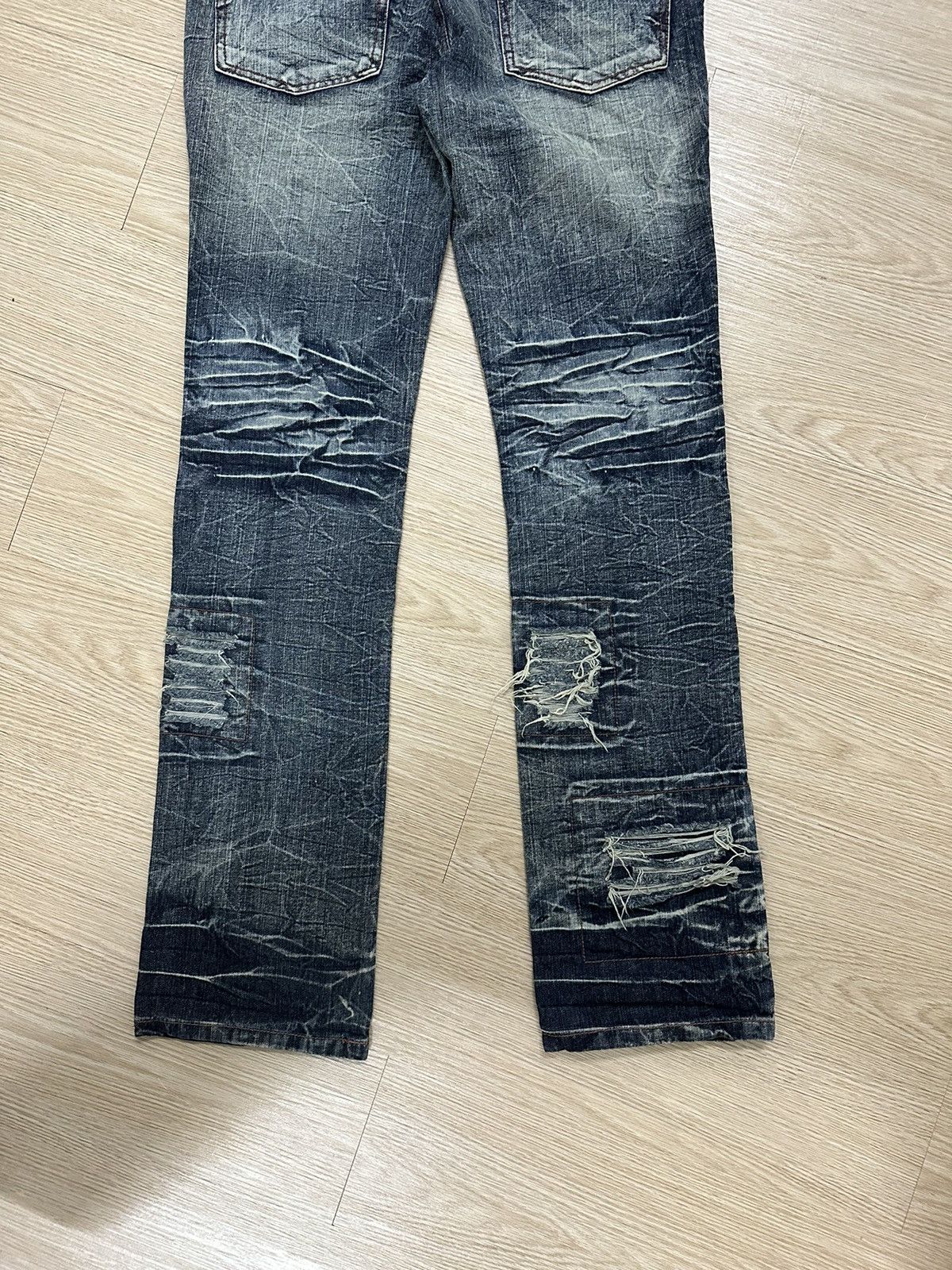 Japanese Brand × LOWBOX × Seditionaries Rare Lowbox Patchwork Punk Style Jeans Travis Scott Size 34" / US 12 / IT 48 - 12 Thumbnail