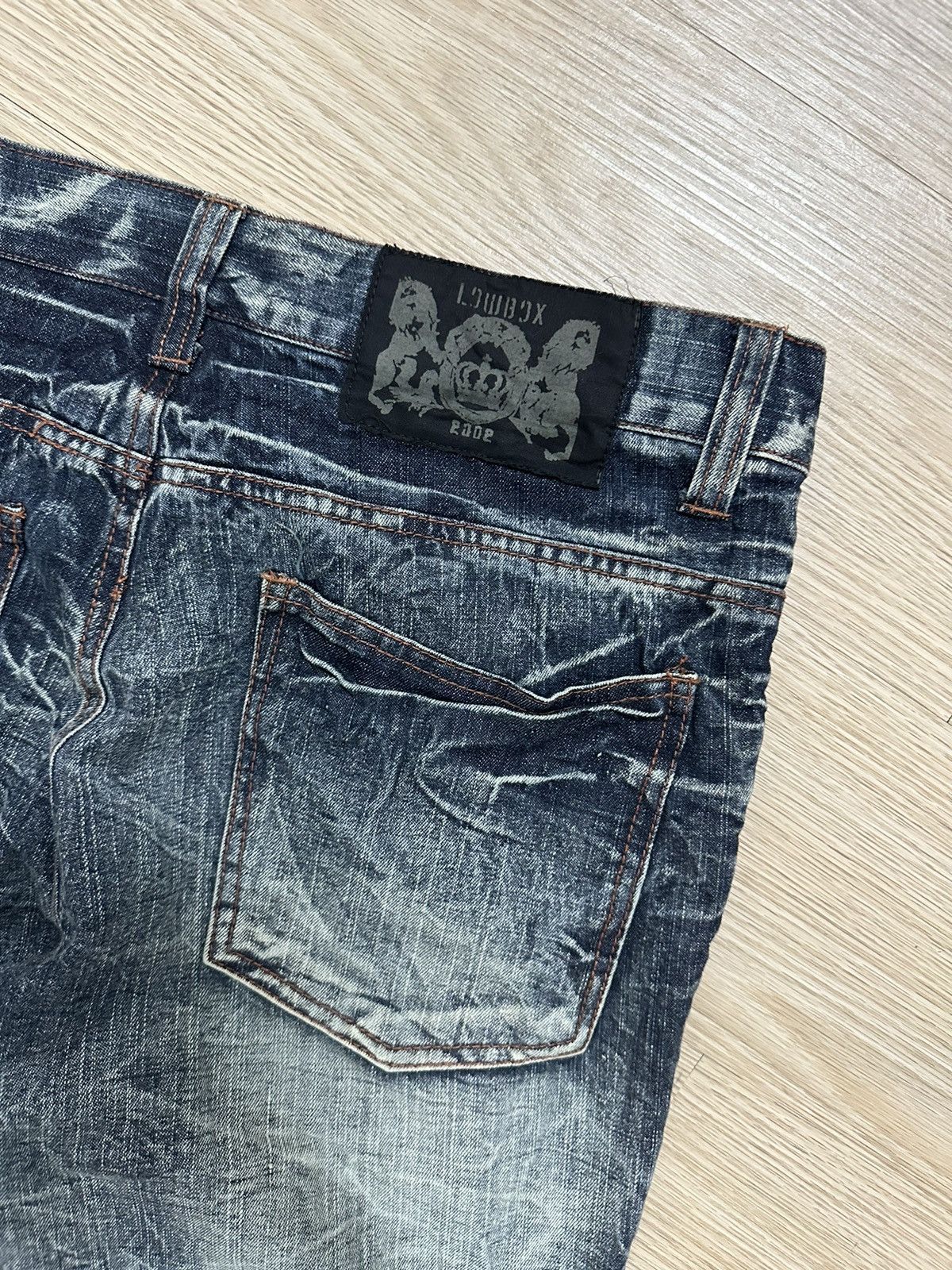 Japanese Brand × LOWBOX × Seditionaries Rare Lowbox Patchwork Punk Style Jeans Travis Scott Size 34" / US 12 / IT 48 - 14 Thumbnail