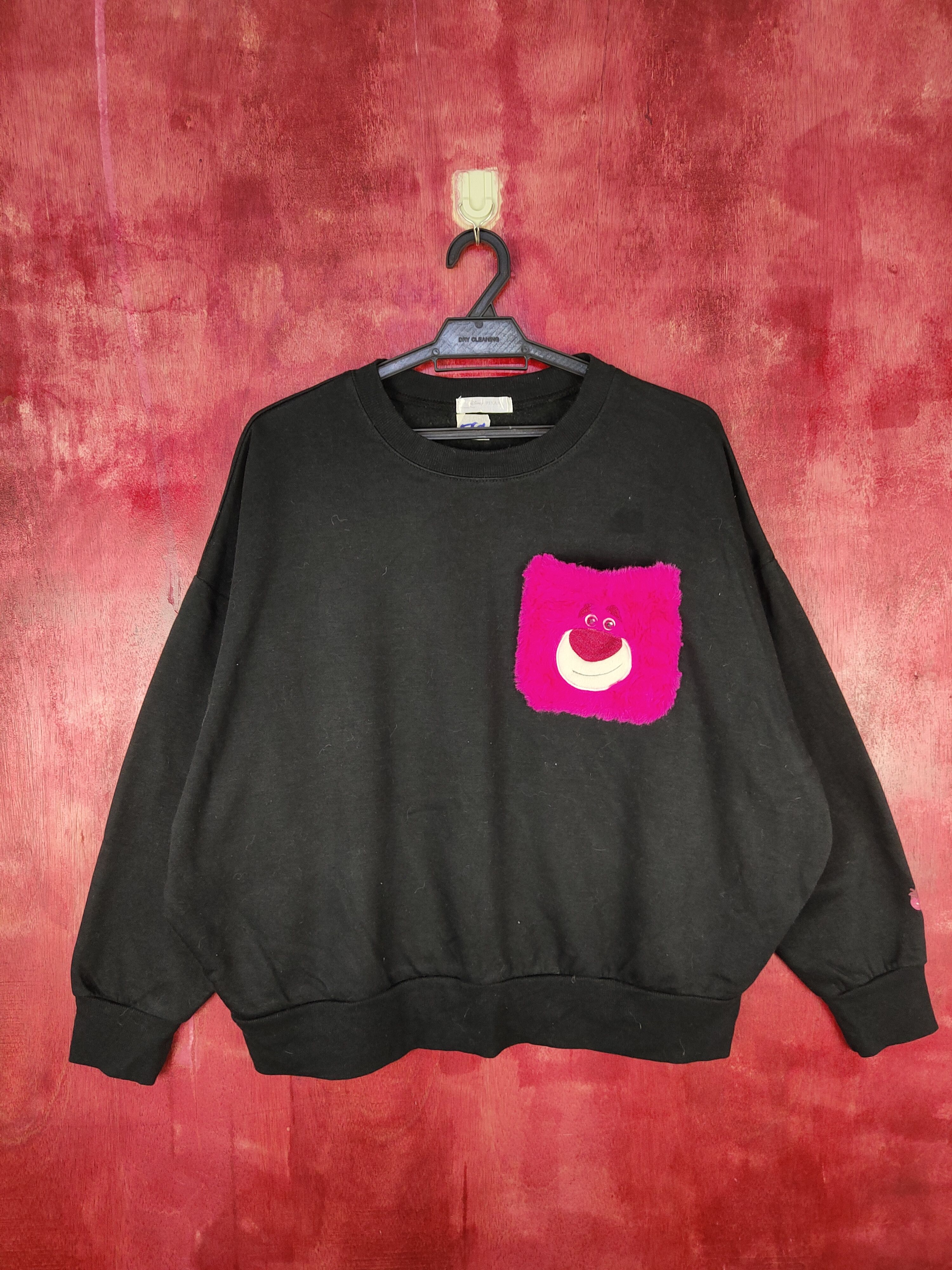 Disney × Japanese Brand Disney Pixar Lotso Black Sweatshirt #5768 Size M / US 6-8 / IT 42-44 - 1 Thumbnail