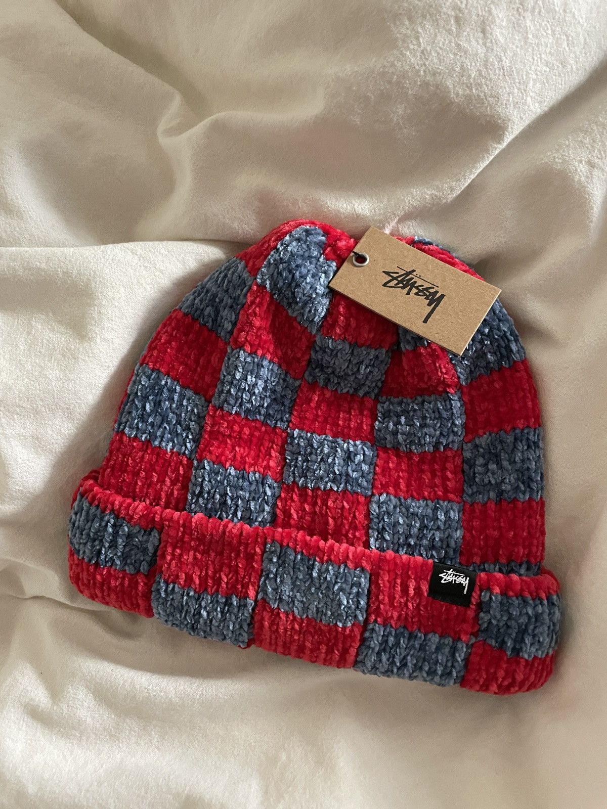 Stussy Crochet Checker Beanie 2022 green/white | eBay