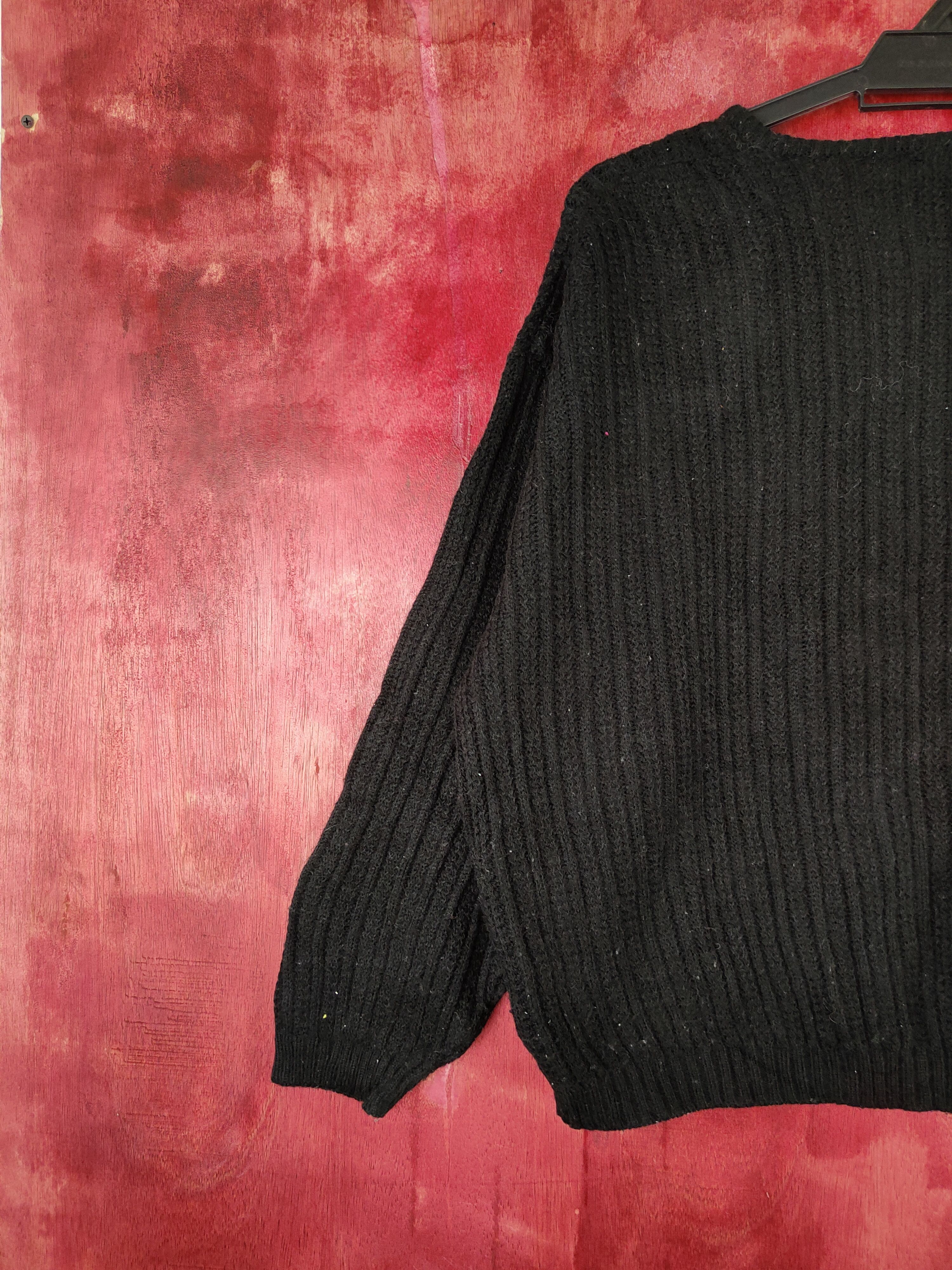 Japanese Brand × Vintage Pink & Pink Black Knitwear Cardigan #5931 Size L / US 10 / IT 46 - 8 Thumbnail