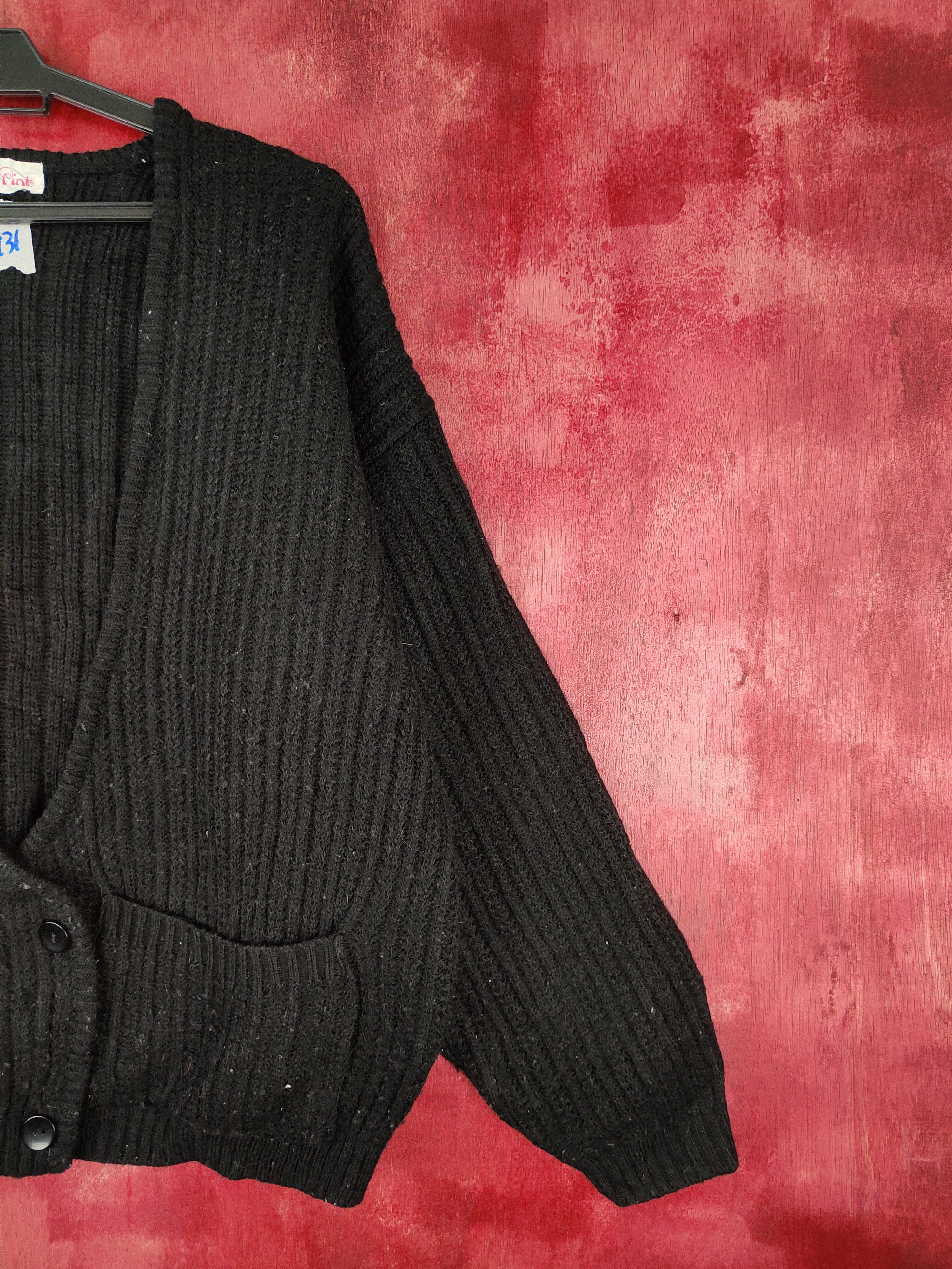 Japanese Brand × Vintage Pink & Pink Black Knitwear Cardigan #5931 Size L / US 10 / IT 46 - 5 Thumbnail