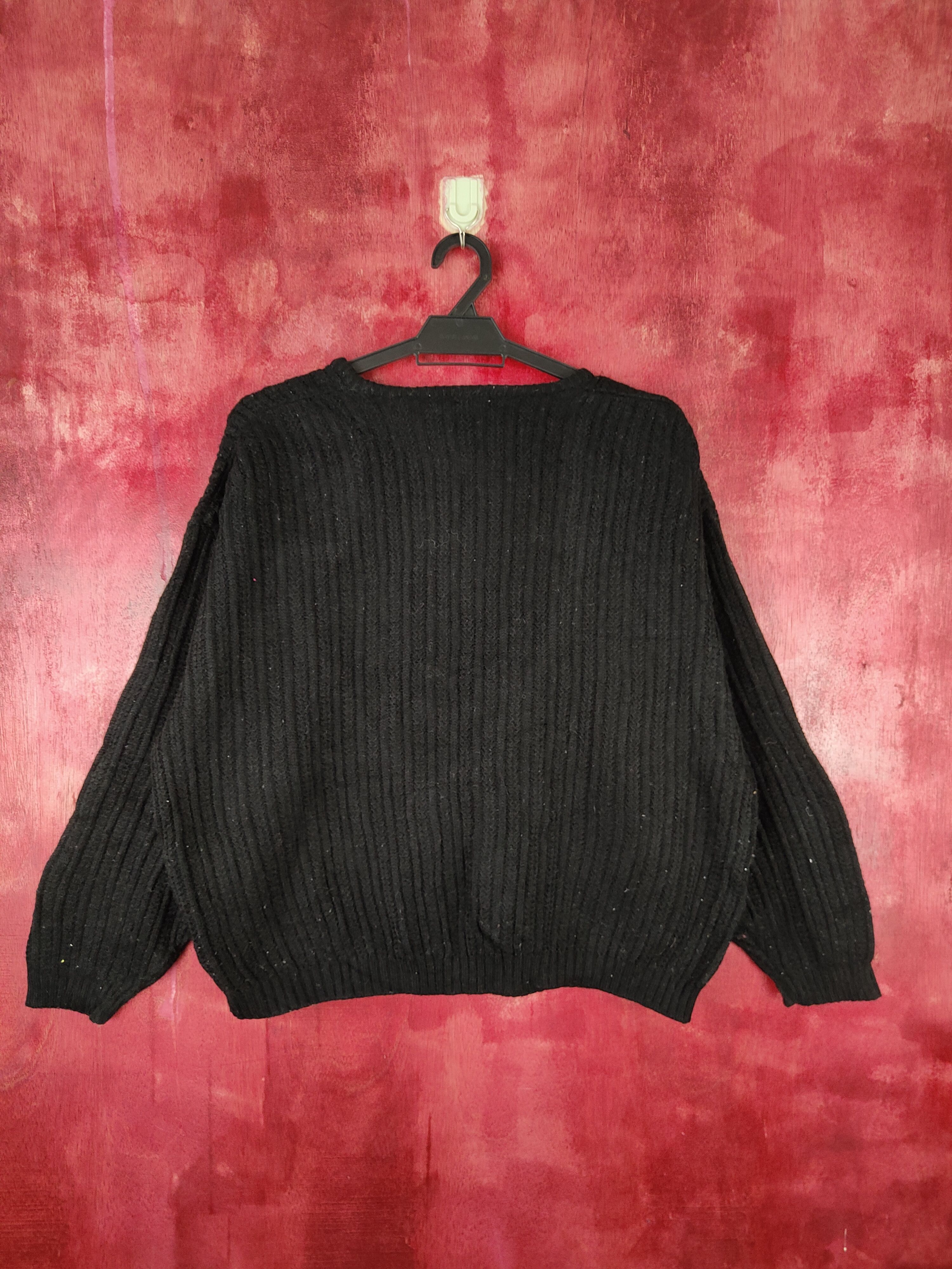 Japanese Brand × Vintage Pink & Pink Black Knitwear Cardigan #5931 Size L / US 10 / IT 46 - 7 Thumbnail