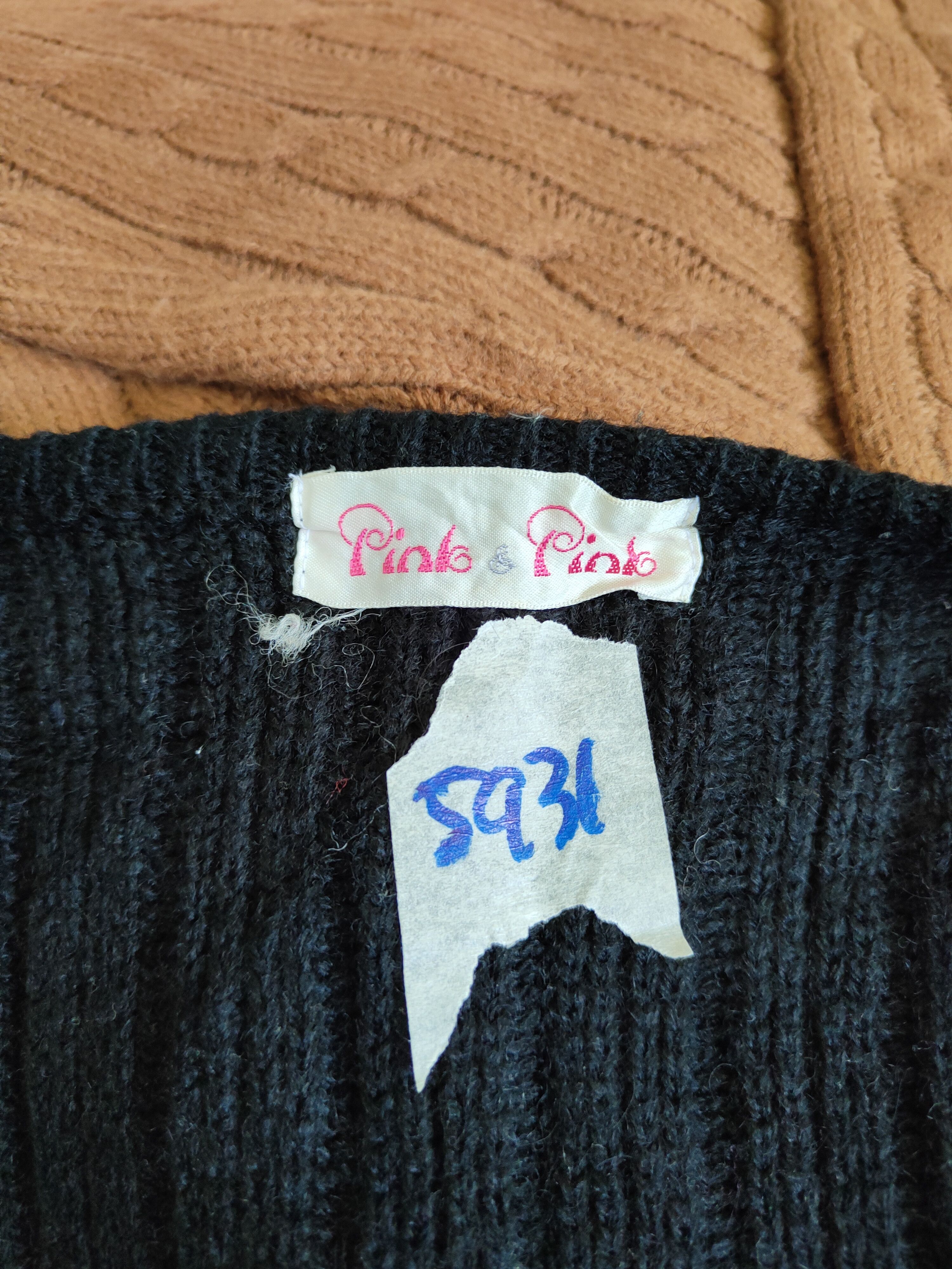 Japanese Brand × Vintage Pink & Pink Black Knitwear Cardigan #5931 Size L / US 10 / IT 46 - 11 Thumbnail