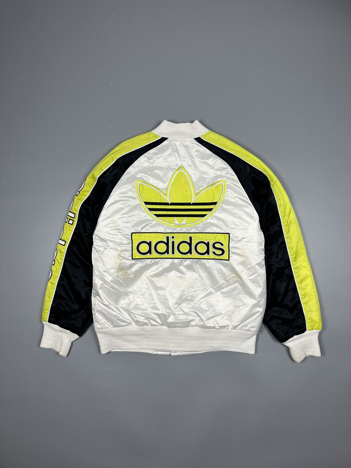 Vintage 90’s Adidas Spell out Big Logo Varsity Jacket