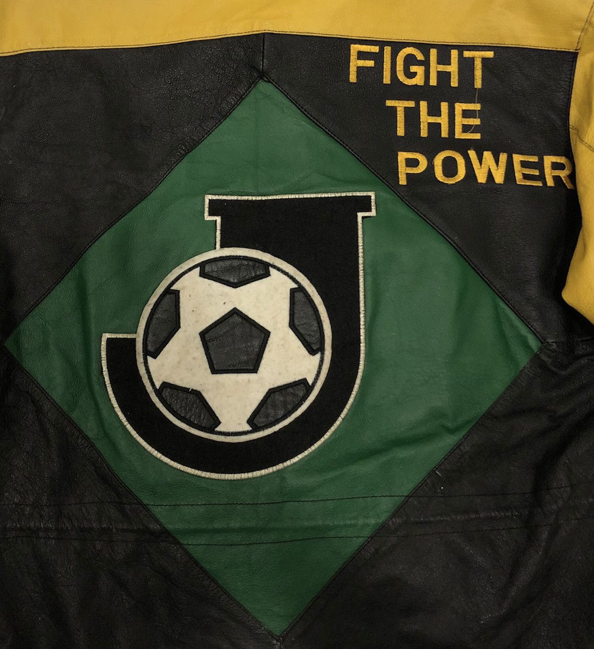 Vintage Rare vintage road map leather jacket fight the power Size US L / EU 52-54 / 3 - 7 Thumbnail