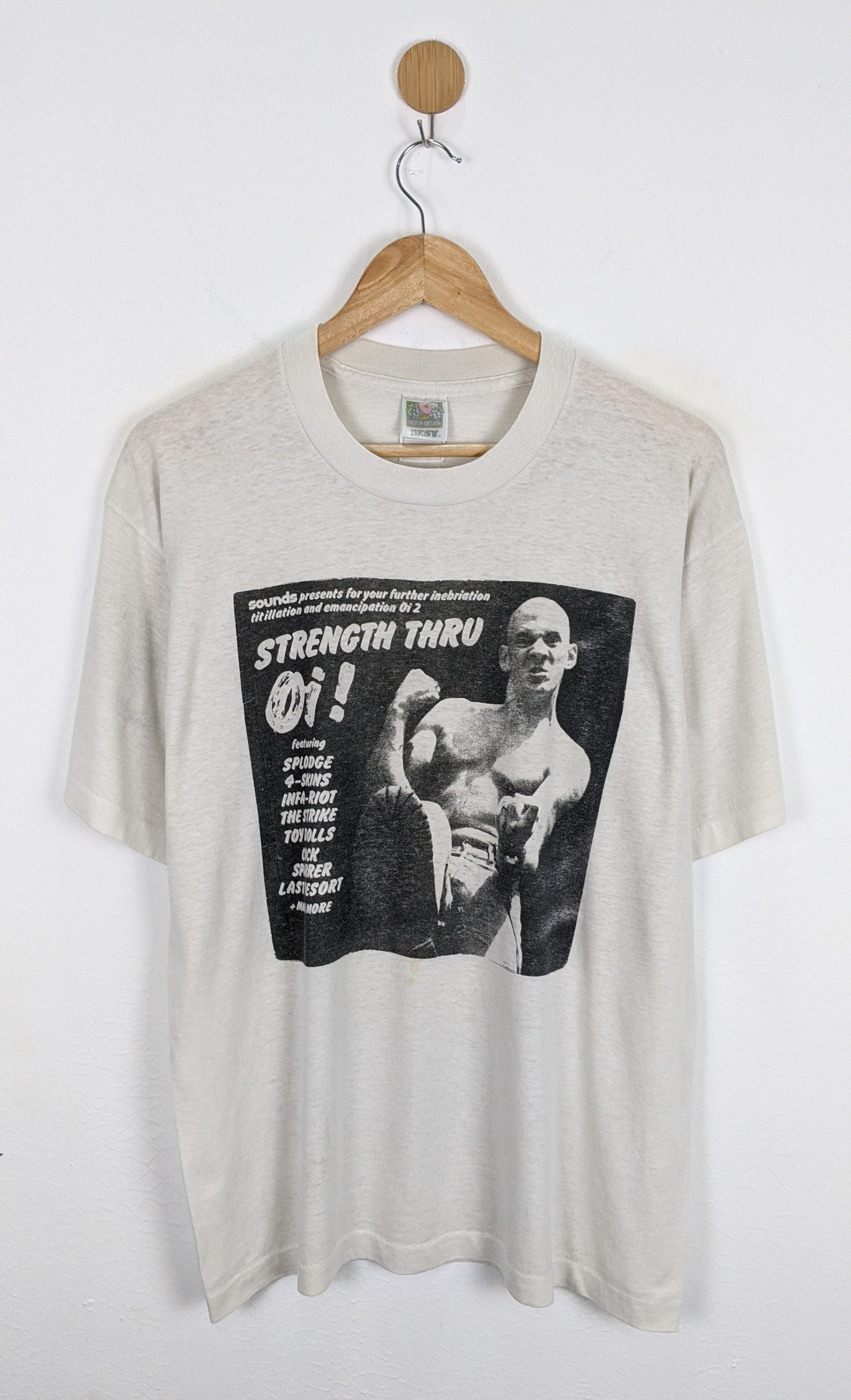Band Tees Vintage Strength Thru Oi Skinhead shirt Size US L / EU 52-54 / 3 - 1 Thumbnail