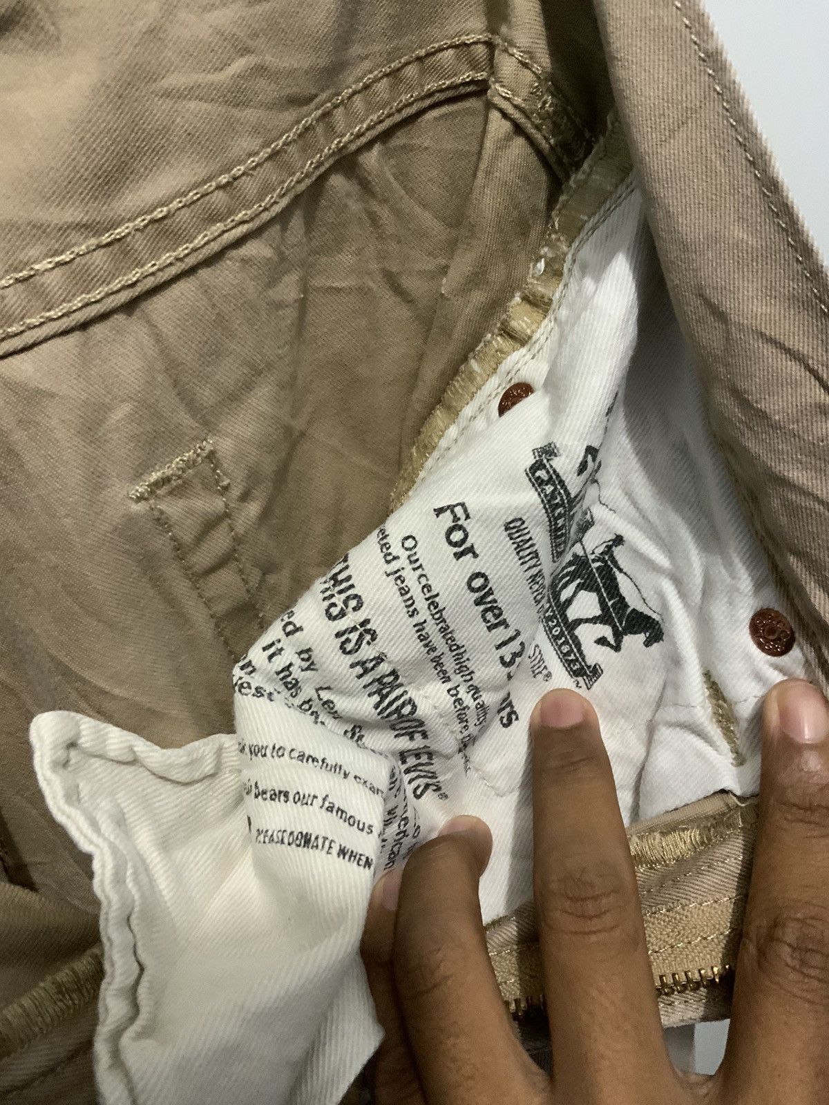 Unsound Rags Levi’s 511 Travis Scot Flare Khaki Slack Pant Size US 30 / EU 46 - 20 Thumbnail