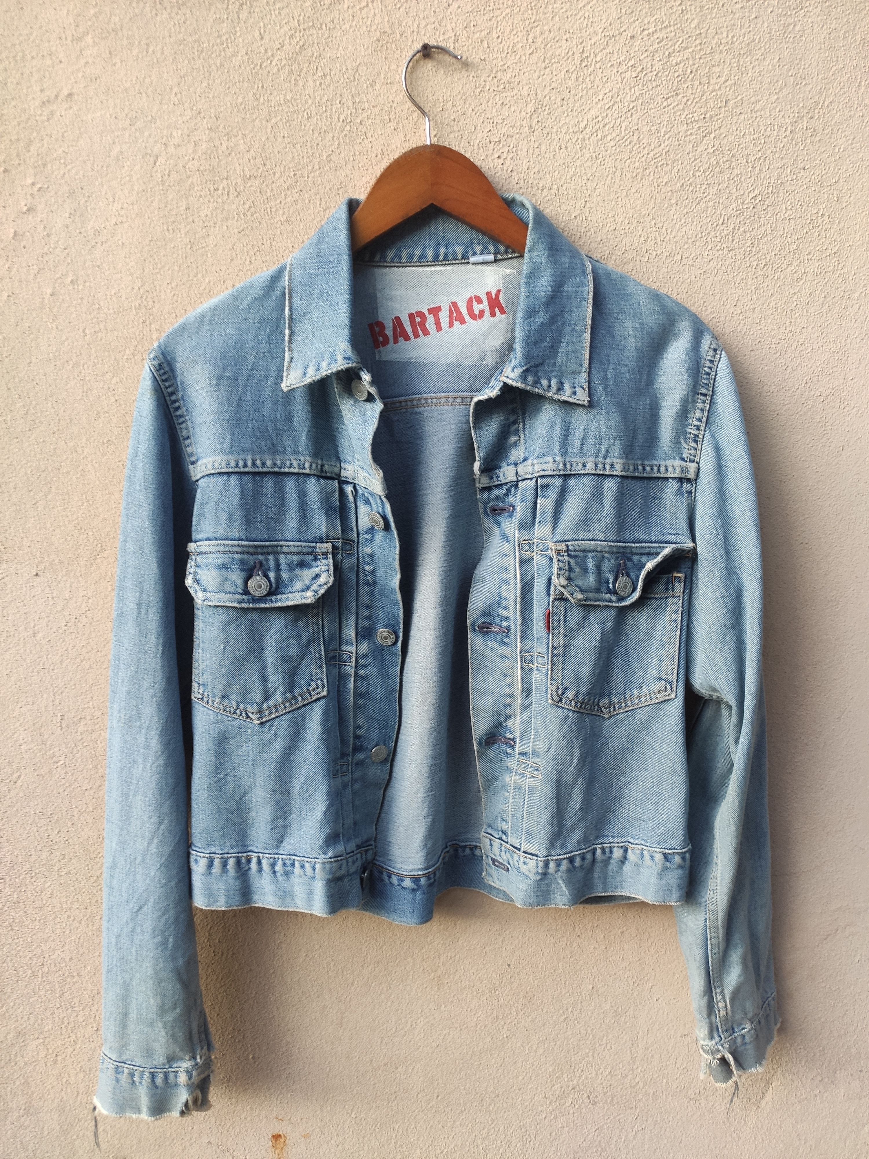 Japanese Brand Bartack Denim Jacket distressed Size S / US 4 / IT 40 - 3 Thumbnail