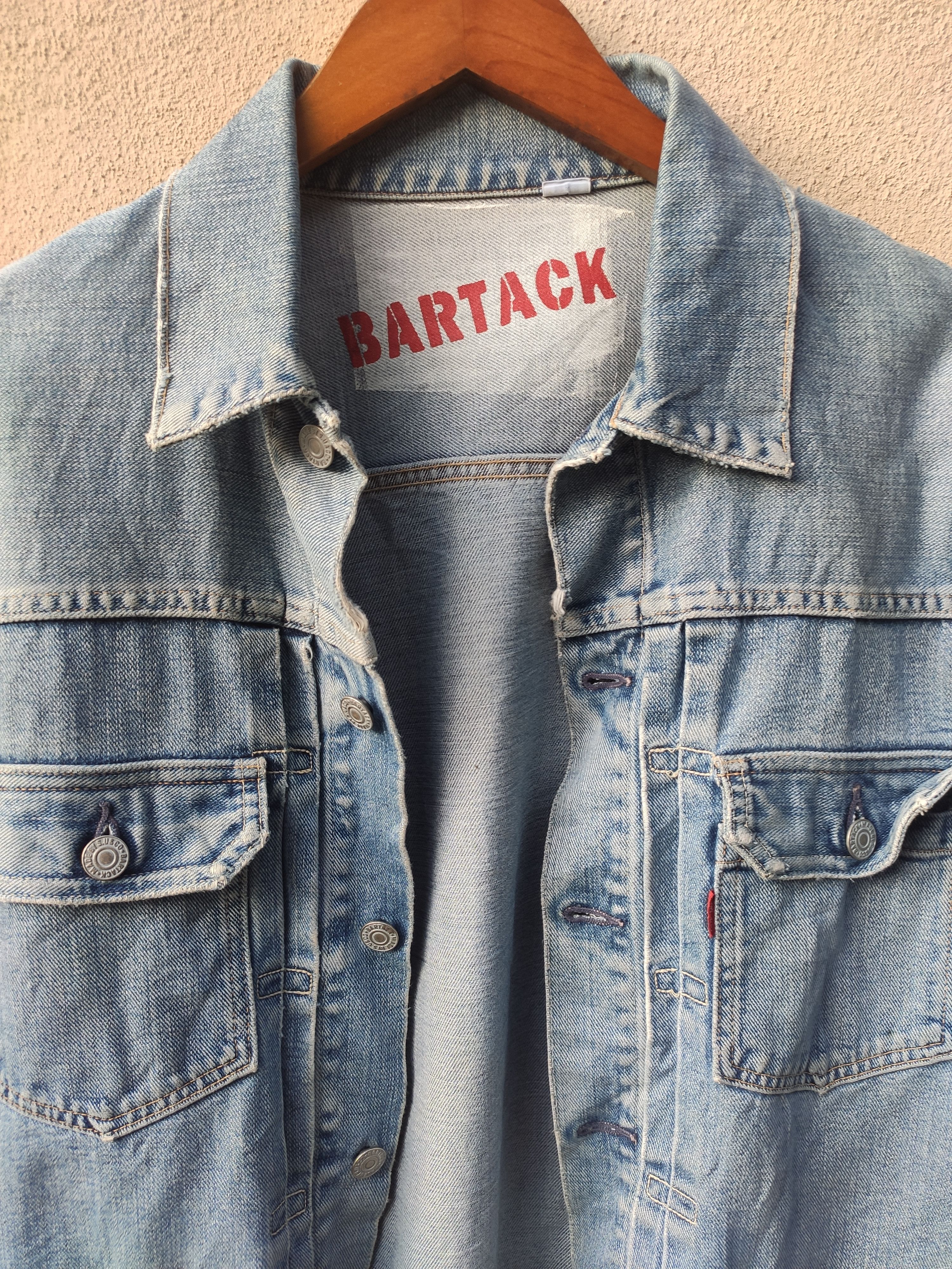 Japanese Brand Bartack Denim Jacket distressed Size S / US 4 / IT 40 - 2 Thumbnail