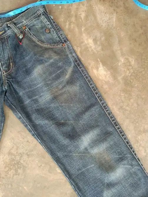 Levi's Vintage Levi's Jeans 703 Straight Leg Dirty Distressed 30x31 Size US 30 / EU 46 - 6 Thumbnail