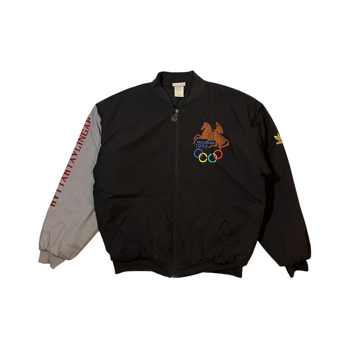 Adidas × Vintage 80s Adidas XVI Olympiadens 1950s Olympics Bomber Size US M / EU 48-50 / 2 - 3 Thumbnail