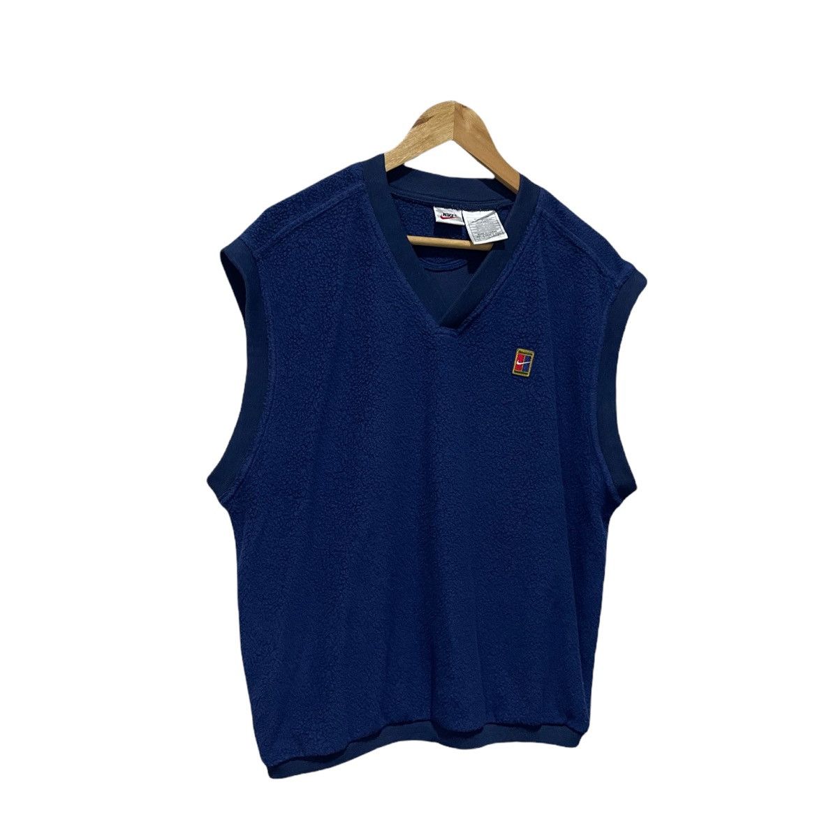 Nike × Vintage Vintage Nike Challenge Court Fleece Vest Size US L / EU 52-54 / 3 - 3 Thumbnail