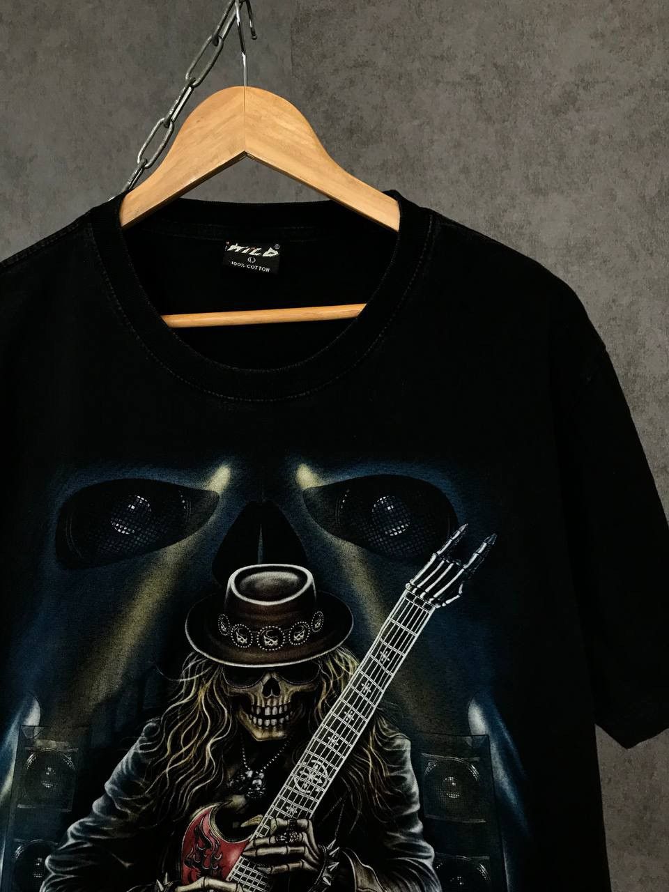 Vintage Skulls skeleton vintage rock overprinted tee Size US L / EU 52-54 / 3 - 2 Thumbnail