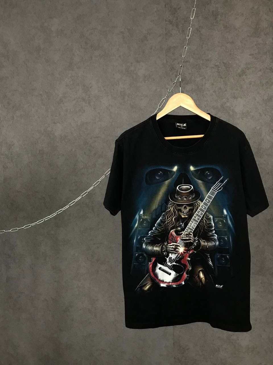 Vintage Skulls skeleton vintage rock overprinted tee Size US L / EU 52-54 / 3 - 1 Thumbnail