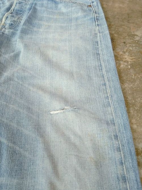 Levi's × Vintage Vintage Levis 501 Straight Leg Distressed Jeans 36x31 Size US 36 / EU 52 - 4 Thumbnail