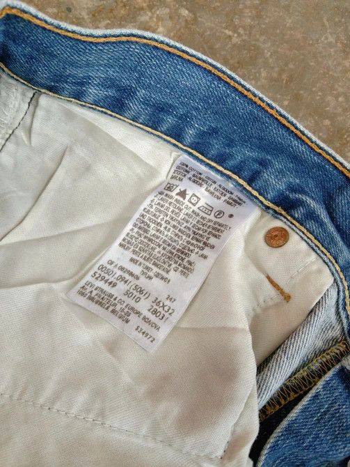 Levi's × Vintage Vintage Levis 501 Straight Leg Distressed Jeans 36x31 Size US 36 / EU 52 - 8 Thumbnail