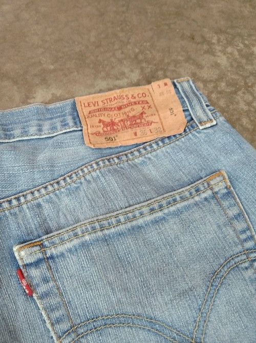 Levi's × Vintage Vintage Levis 501 Straight Leg Distressed Jeans 36x31 Size US 36 / EU 52 - 3 Thumbnail