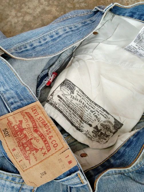 Levi's × Vintage Vintage Levis 501 Straight Leg Distressed Jeans 36x31 Size US 36 / EU 52 - 7 Thumbnail