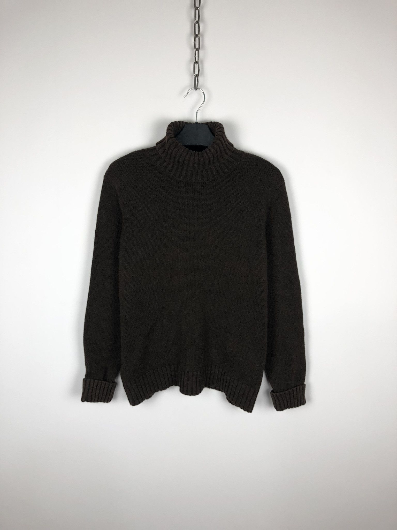 Dolce & Gabbana Brown Knit Long Sleeves Turtleneck Sweater