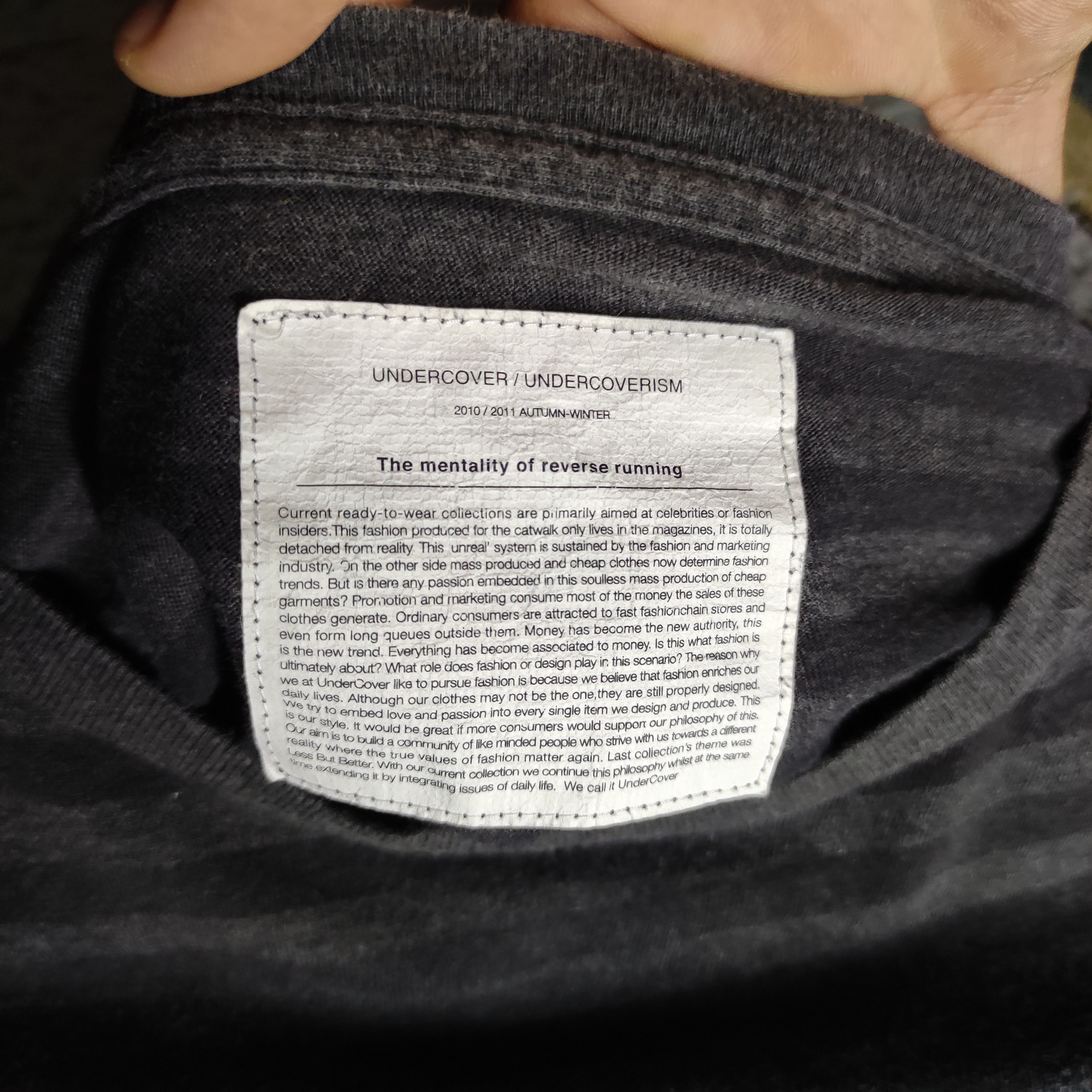 Undercover Undercover Undercoverism reverse running single stitch tee Size US M / EU 48-50 / 2 - 9 Thumbnail