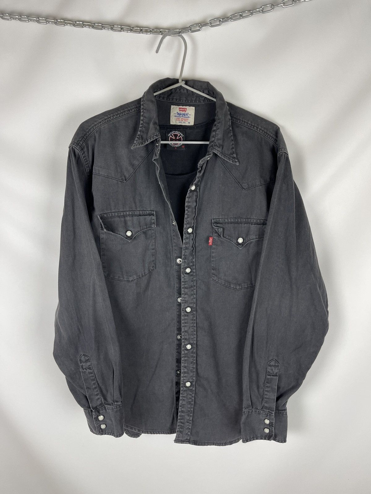 Levi's Levi’s vintage 90s black grey long sleeve shirt red tab Size US M / EU 48-50 / 2 - 1 Thumbnail