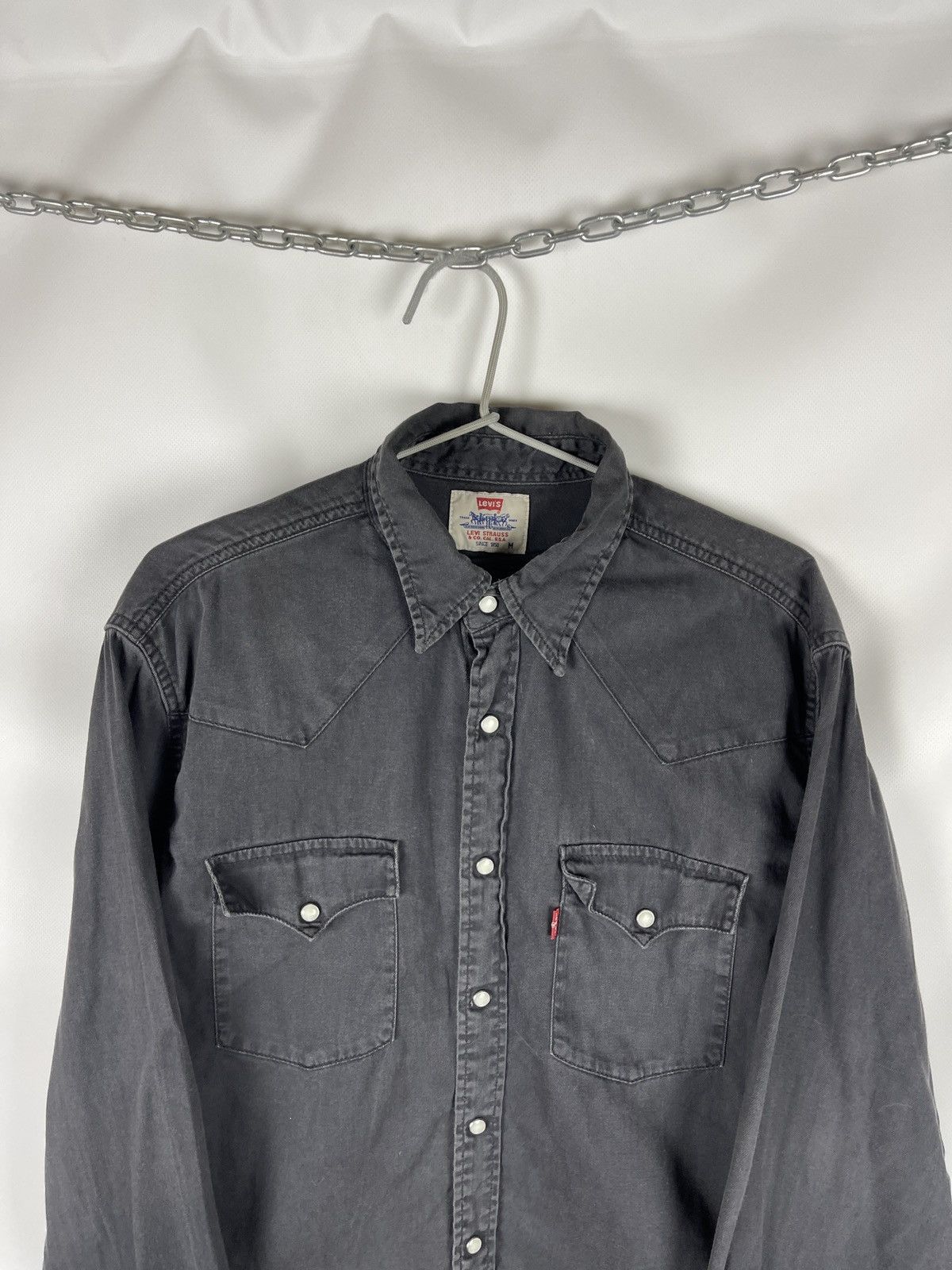 Levi's Levi’s vintage 90s black grey long sleeve shirt red tab Size US M / EU 48-50 / 2 - 12 Thumbnail