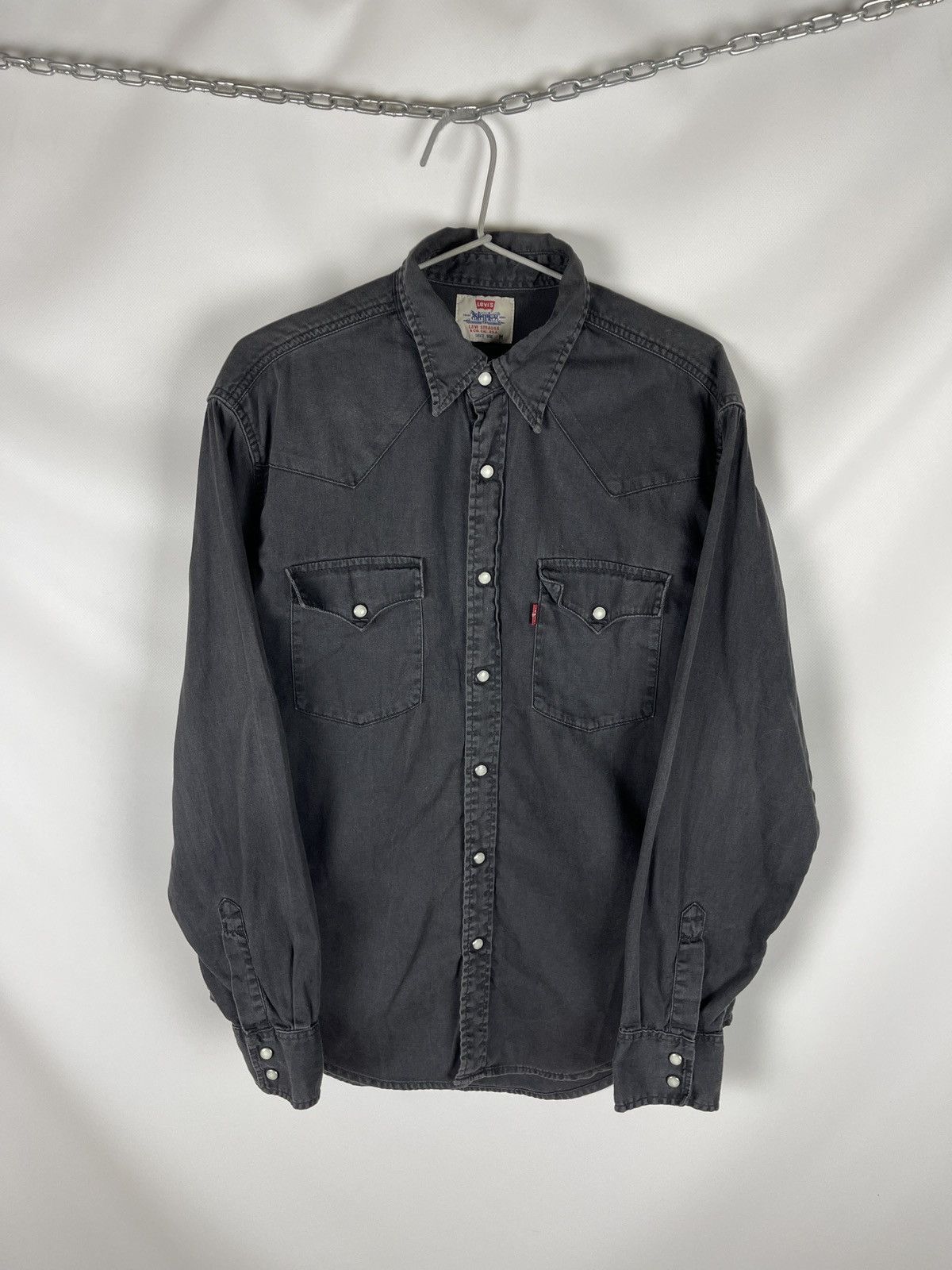 Levi's Levi’s vintage 90s black grey long sleeve shirt red tab Size US M / EU 48-50 / 2 - 11 Thumbnail