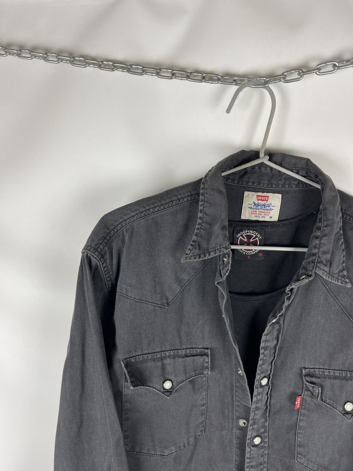 Levi's Levi’s vintage 90s black grey long sleeve shirt red tab Size US M / EU 48-50 / 2 - 4 Thumbnail