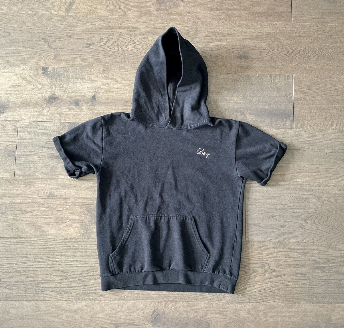 Obey OBEY Short Sleeve Hoodie Size US S / EU 44-46 / 1 - 1 Thumbnail