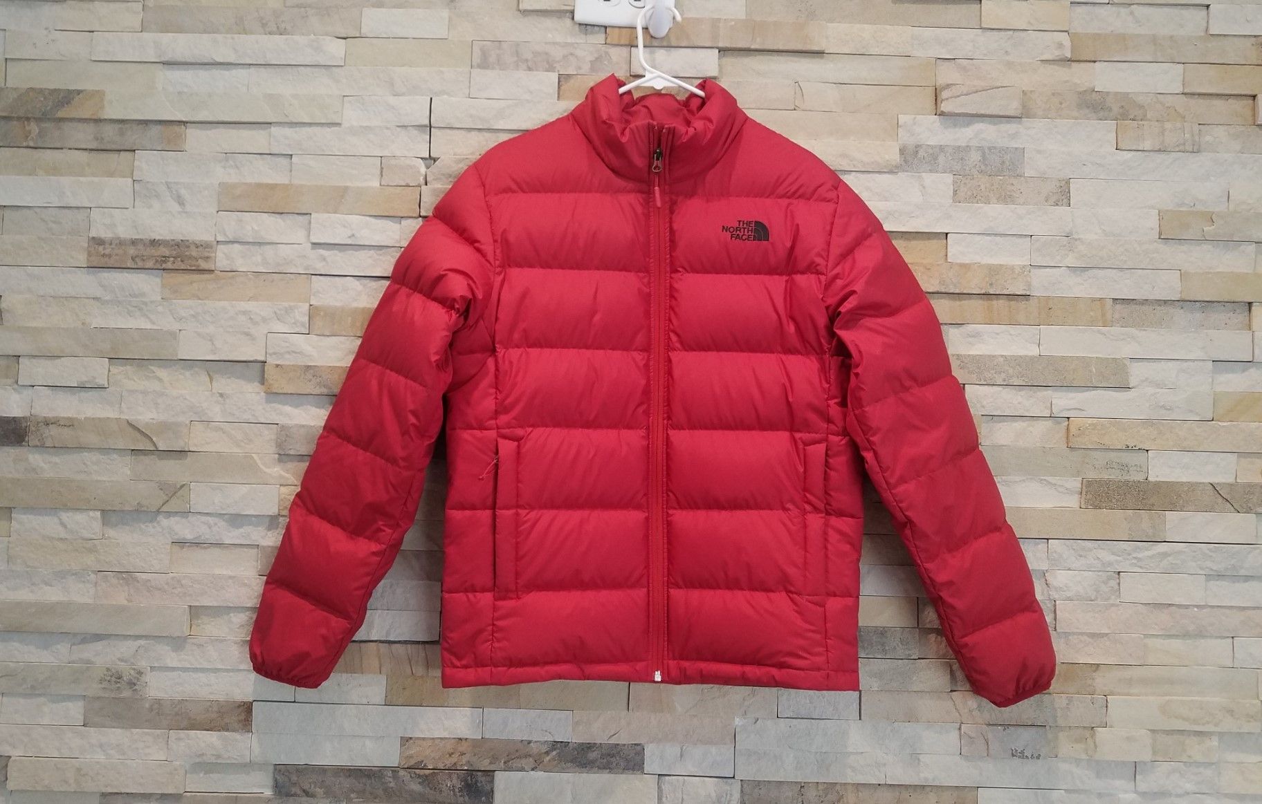 North Face Mens Small Red Puffer Jacket Down Coat S