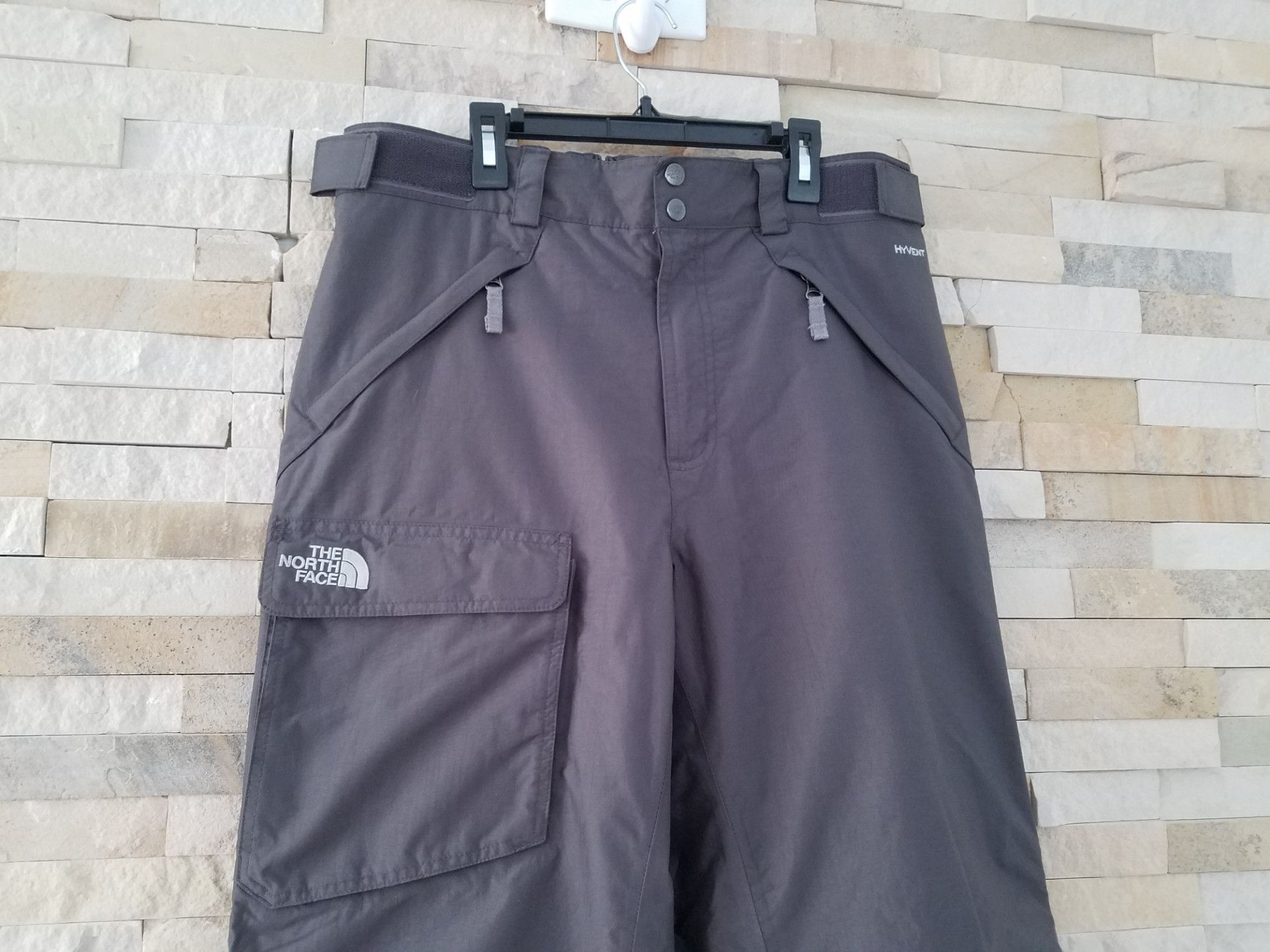 The North Face North Face Mens Medium Grey Ski Snow Pants Bibs M Size US M / EU 48-50 / 2 - 2 Thumbnail