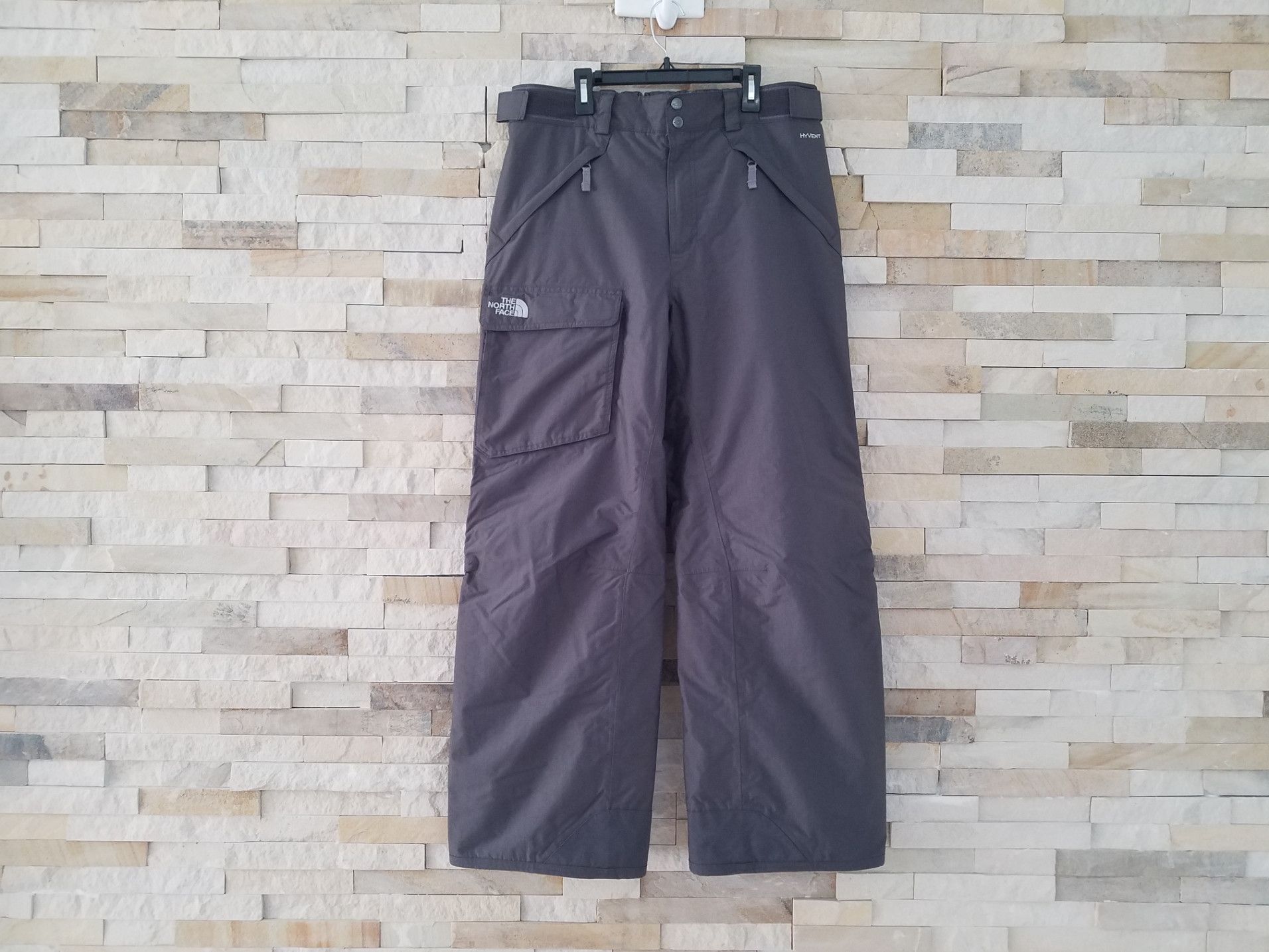 The North Face North Face Mens Medium Grey Ski Snow Pants Bibs M Size US M / EU 48-50 / 2 - 1 Thumbnail