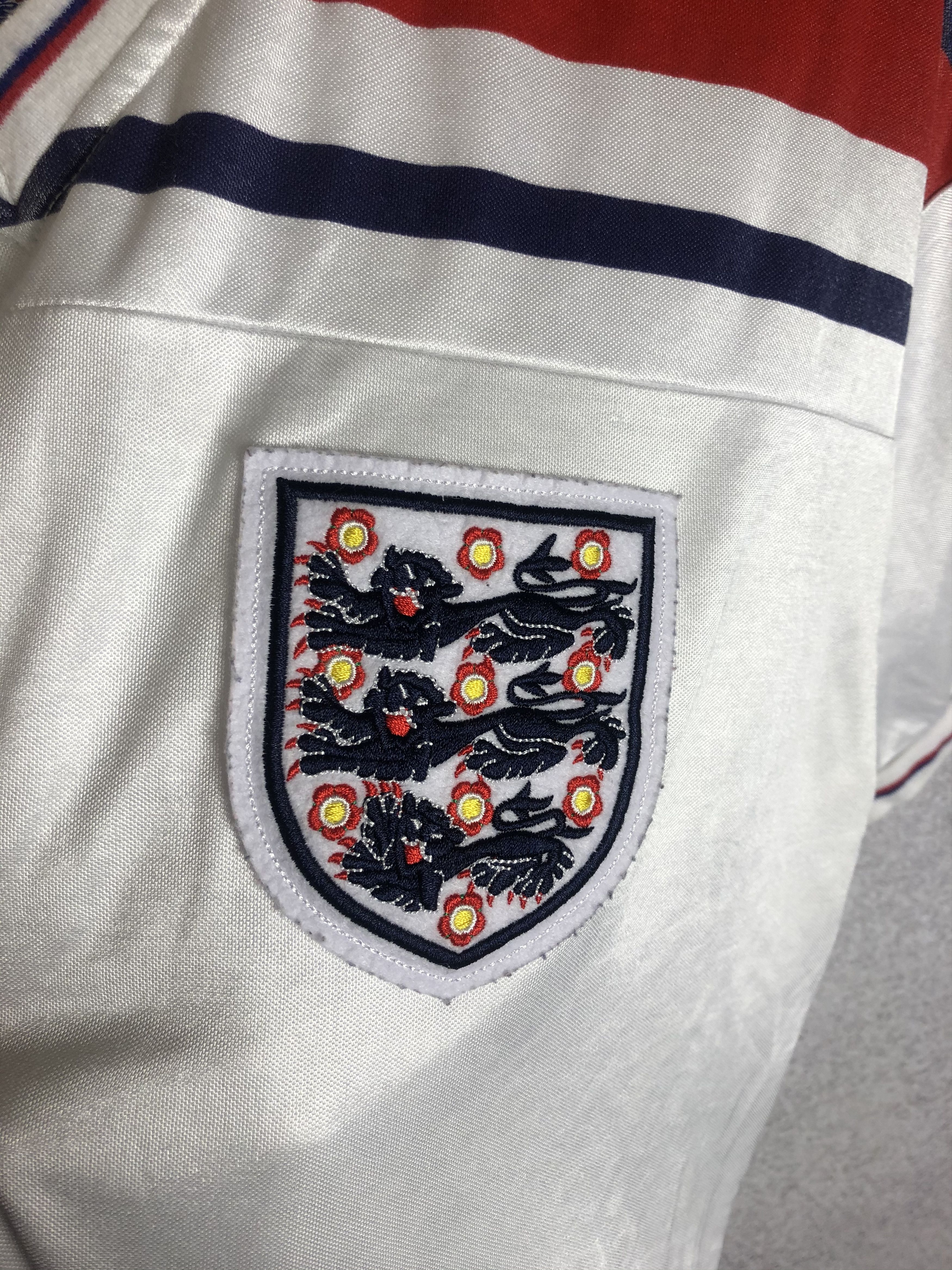 Vintage Vintage England 1980 Home Shirt Soccer Jersey Score Draw Size US L / EU 52-54 / 3 - 3 Thumbnail