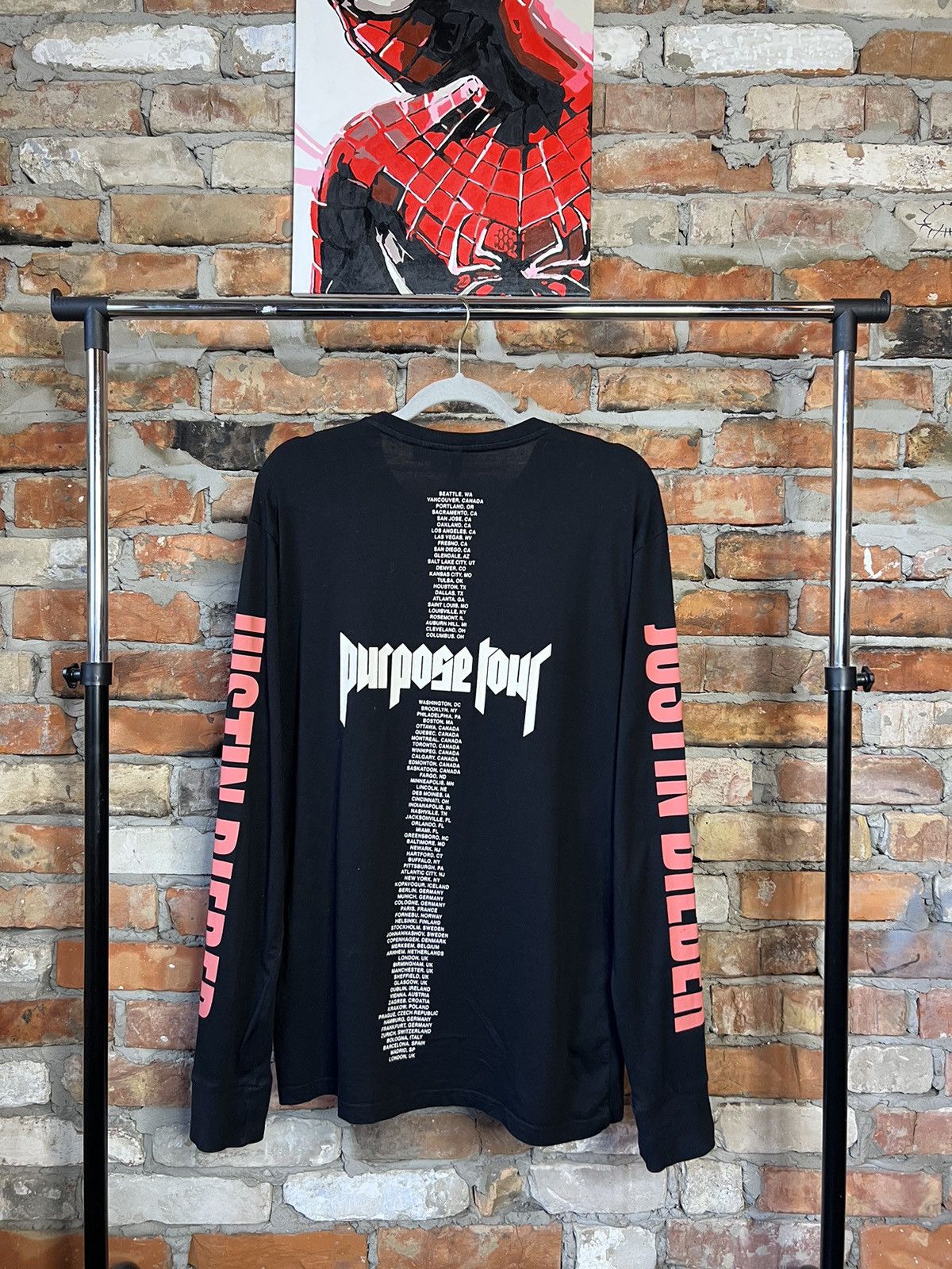 Band Tees × H&M × Justin Bieber Band Tee Justin Bieber Purpose Tour Longsleeve Medium Size US M / EU 48-50 / 2 - 2 Thumbnail