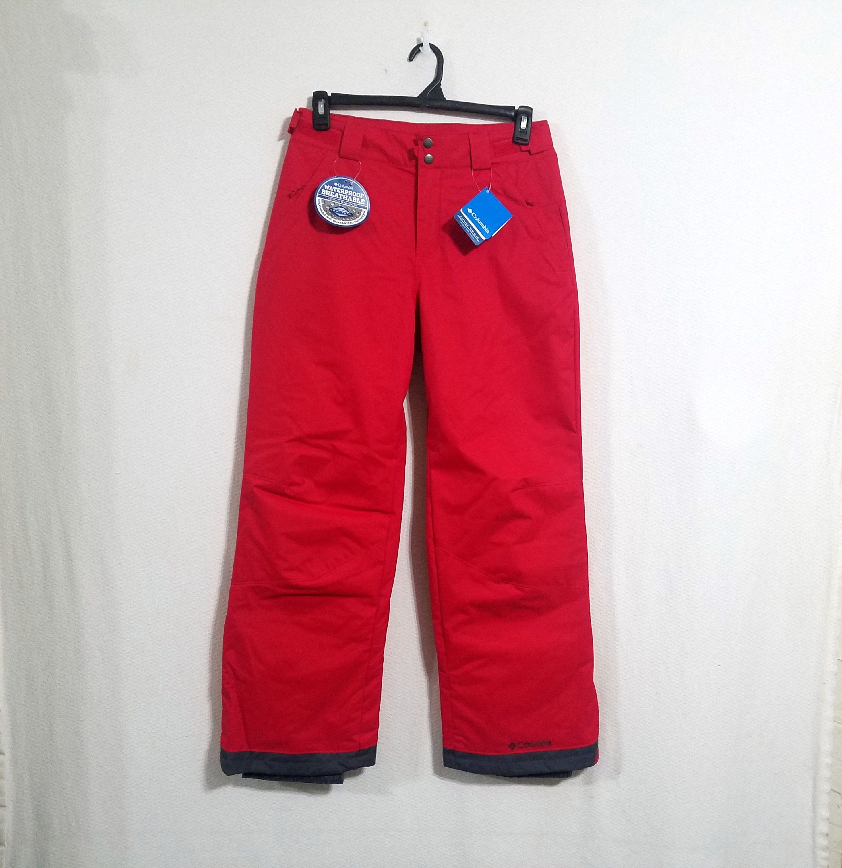 Image of New Columbia Mens Small Snow Pants Red S Snowboard in Red/Gray