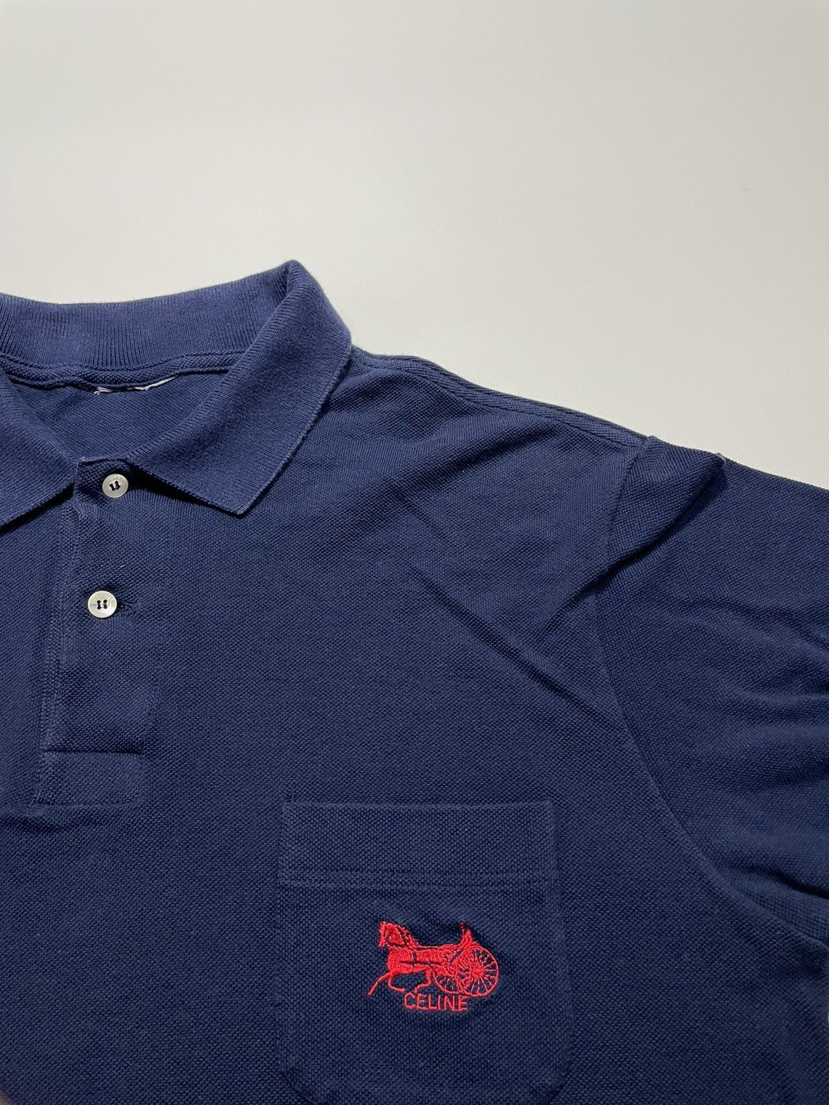Celine Vintage Celine 90s embroidery shirt polo designer Size US M / EU 48-50 / 2 - 8 Thumbnail