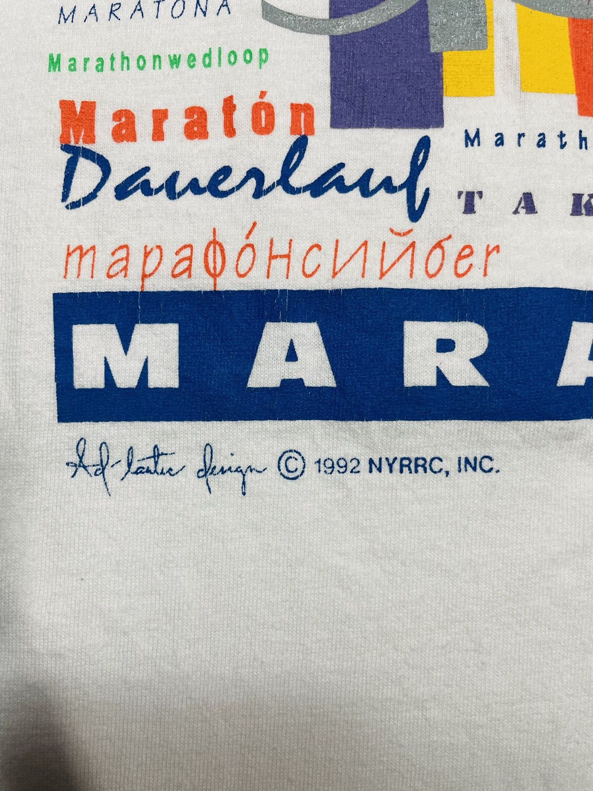Vintage Vintage 1992 New York City Marathon 90s run nyrrc rare clean Size US L / EU 52-54 / 3 - 7 Thumbnail