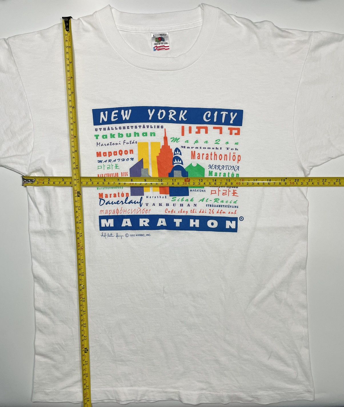 Vintage Vintage 1992 New York City Marathon 90s run nyrrc rare clean Size US L / EU 52-54 / 3 - 11 Thumbnail